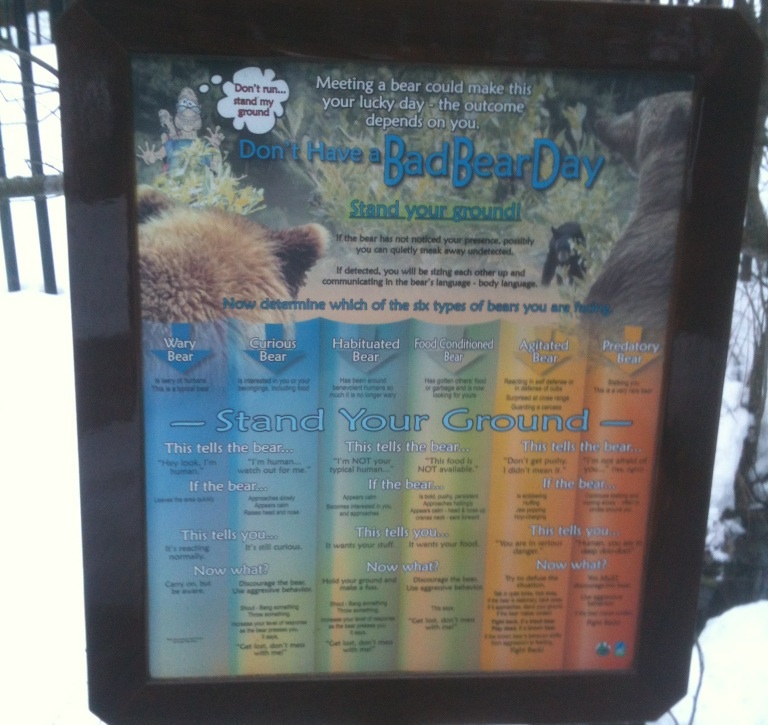 Bear Aware Educational Sign