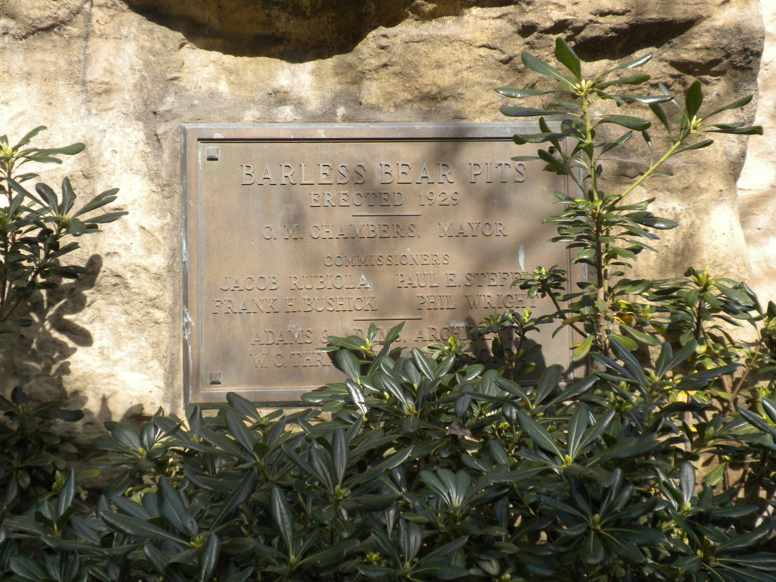 Bear Grotto Plaque
