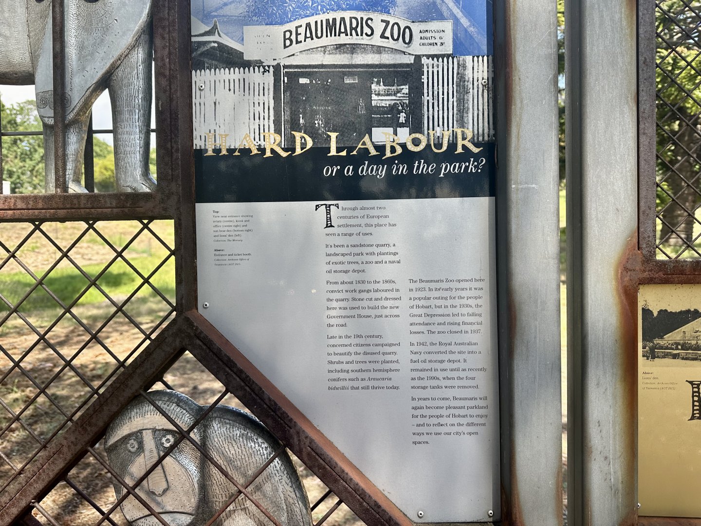 Beaumaris Zoo - Signage