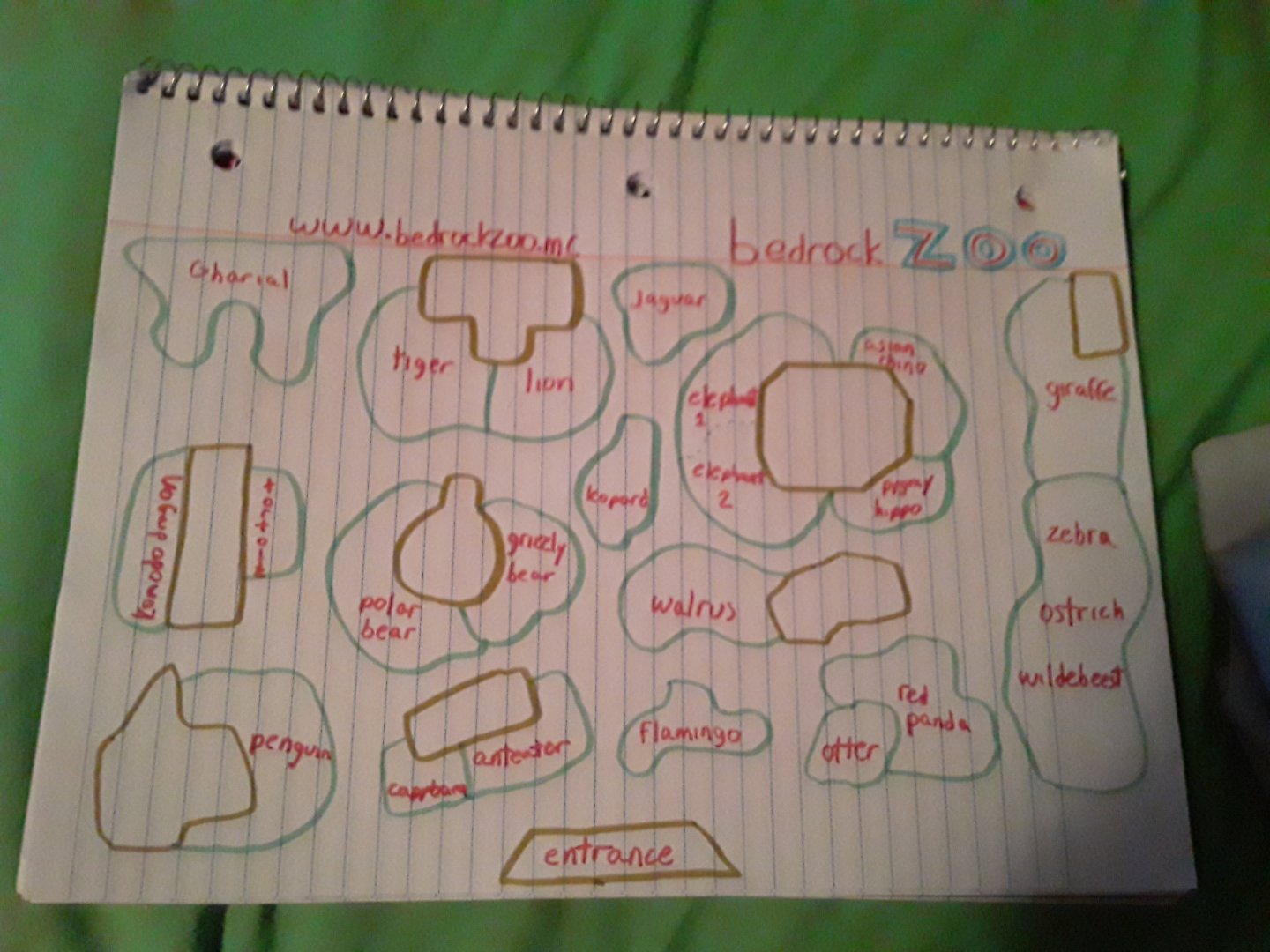 Bedrock Zoo Map