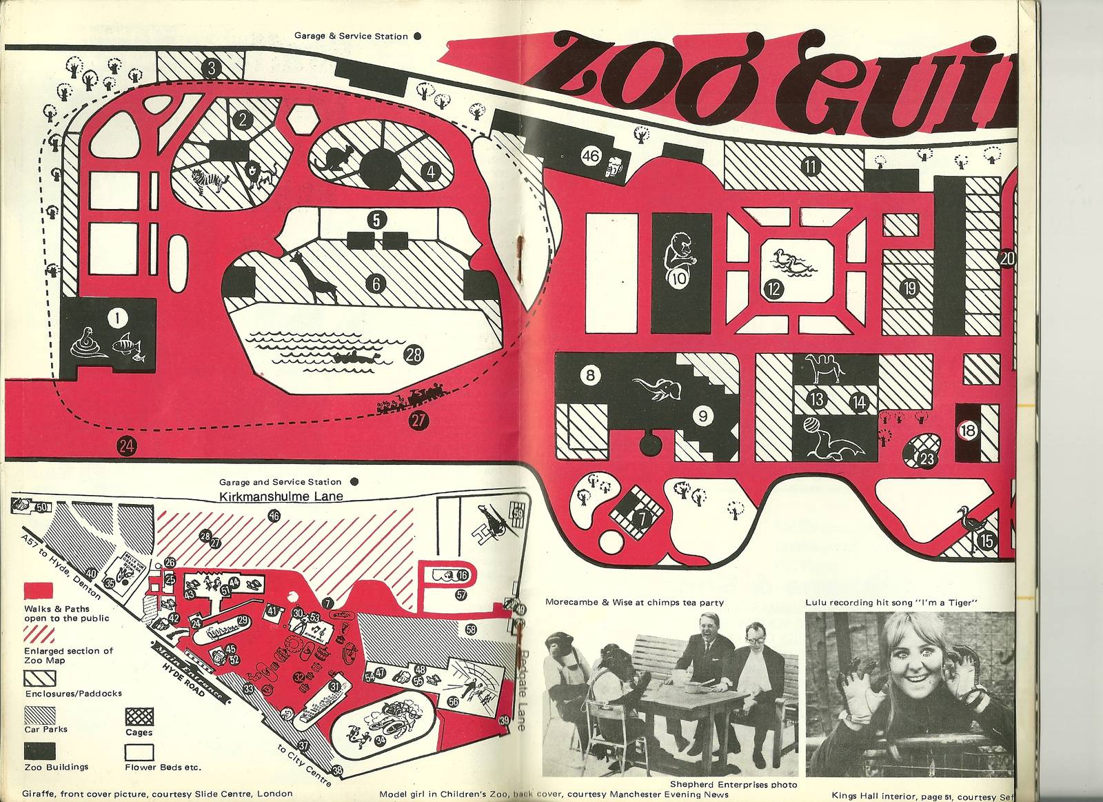 Belle Vue, Manchester. Map from 1971 guidebook part one