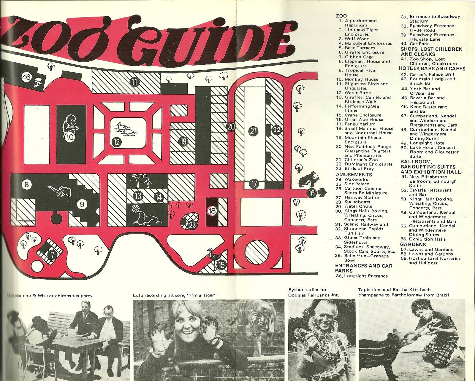 Belle Vue, Manchester. Map from 1971 guidebook part two