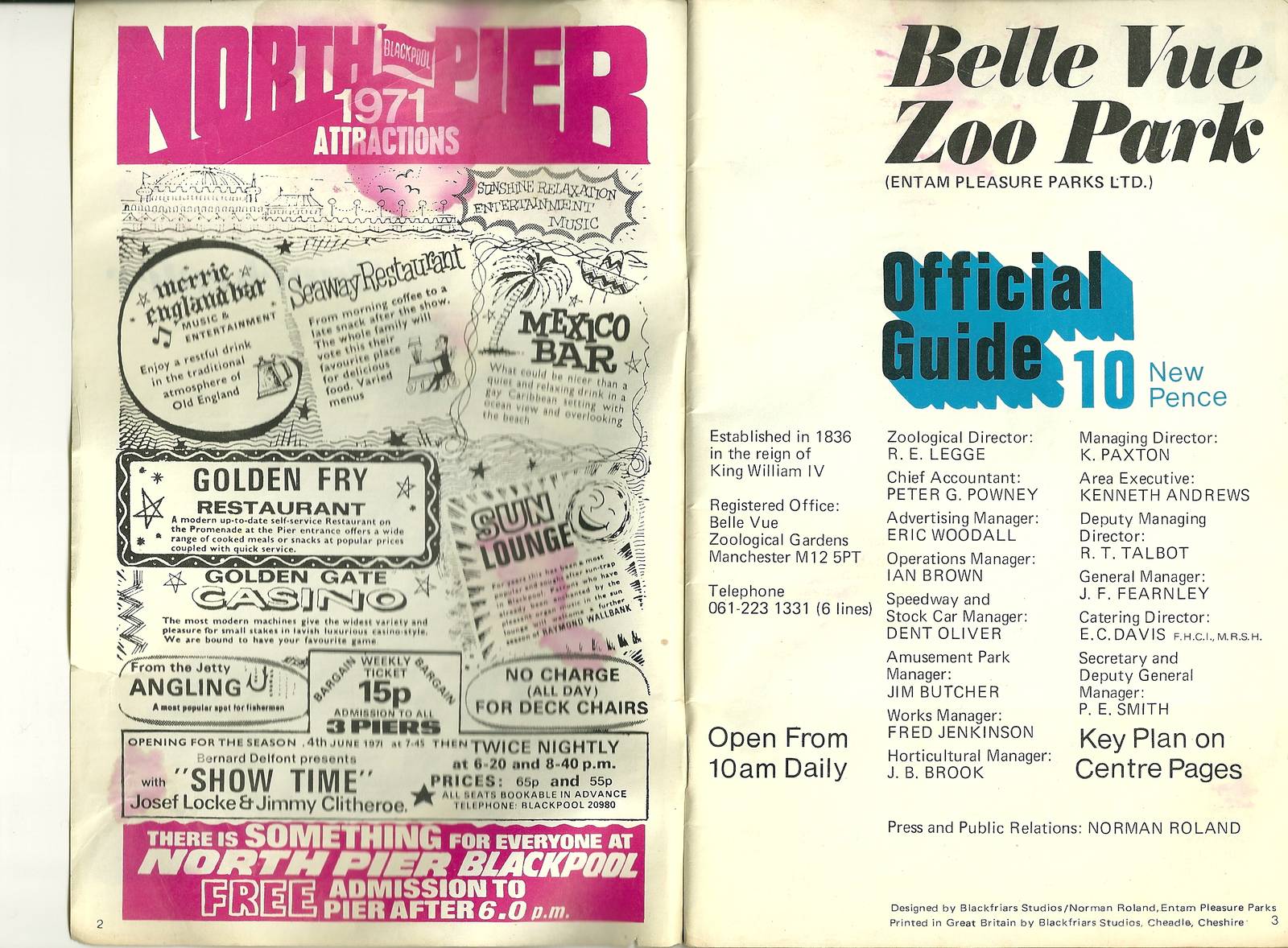 Belle Vue, Manchester. Pages from 1971 guidebook