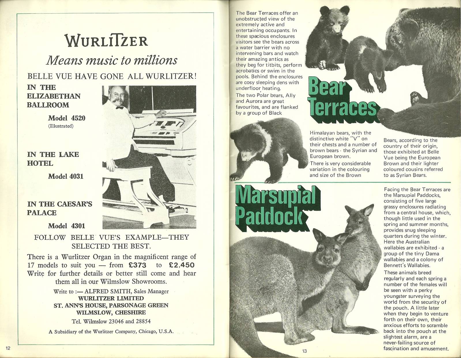 Belle Vue, Manchester. Pages from 1971 guidebook