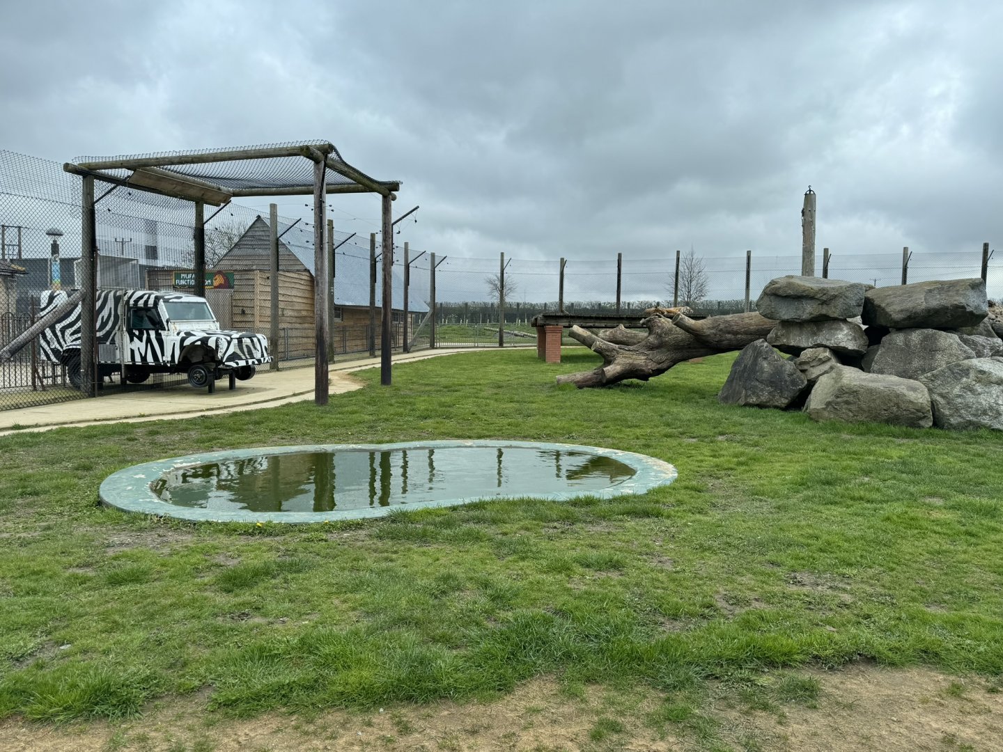 Bengal Tiger Enclosure at Wolds Wildlife Park (March 2024)