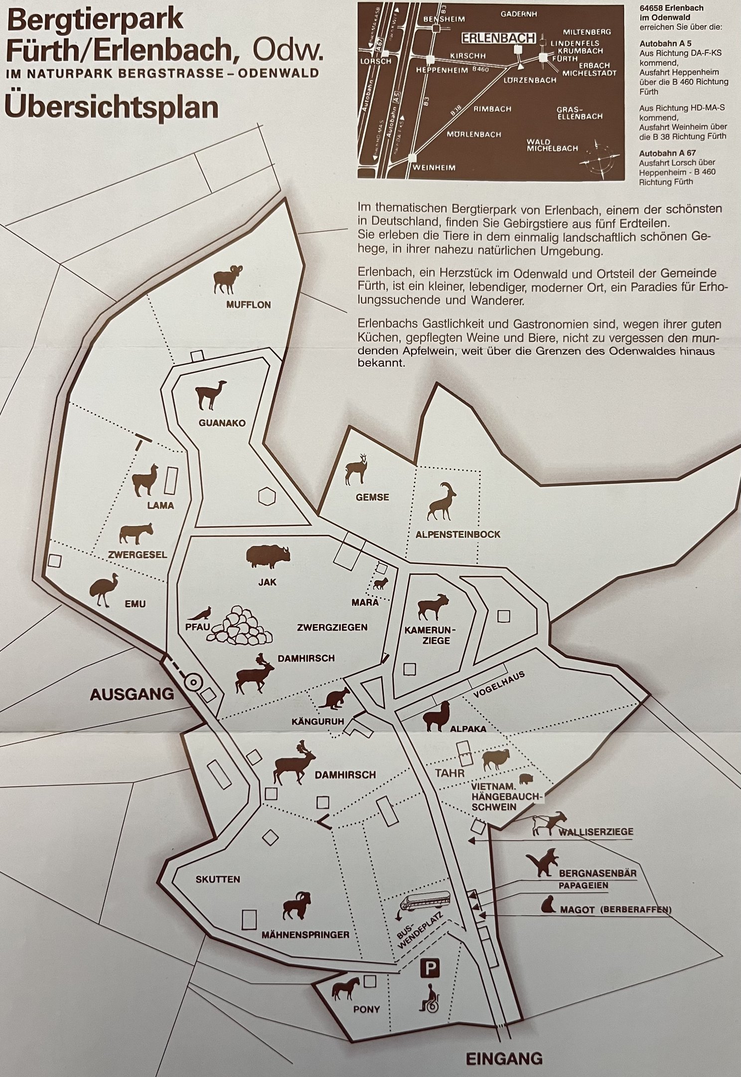 Bergtierpark Furth-Erlenbach Map - undated