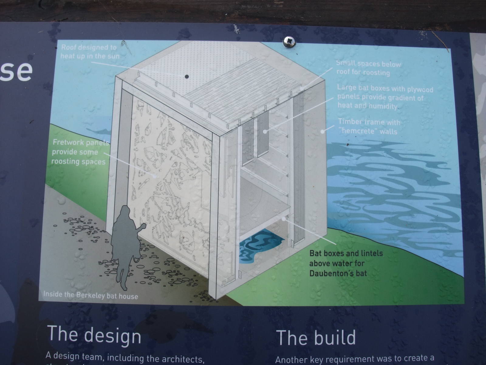 Berkeley Bat House Signage at London WWT (Barnes), 15/11/11