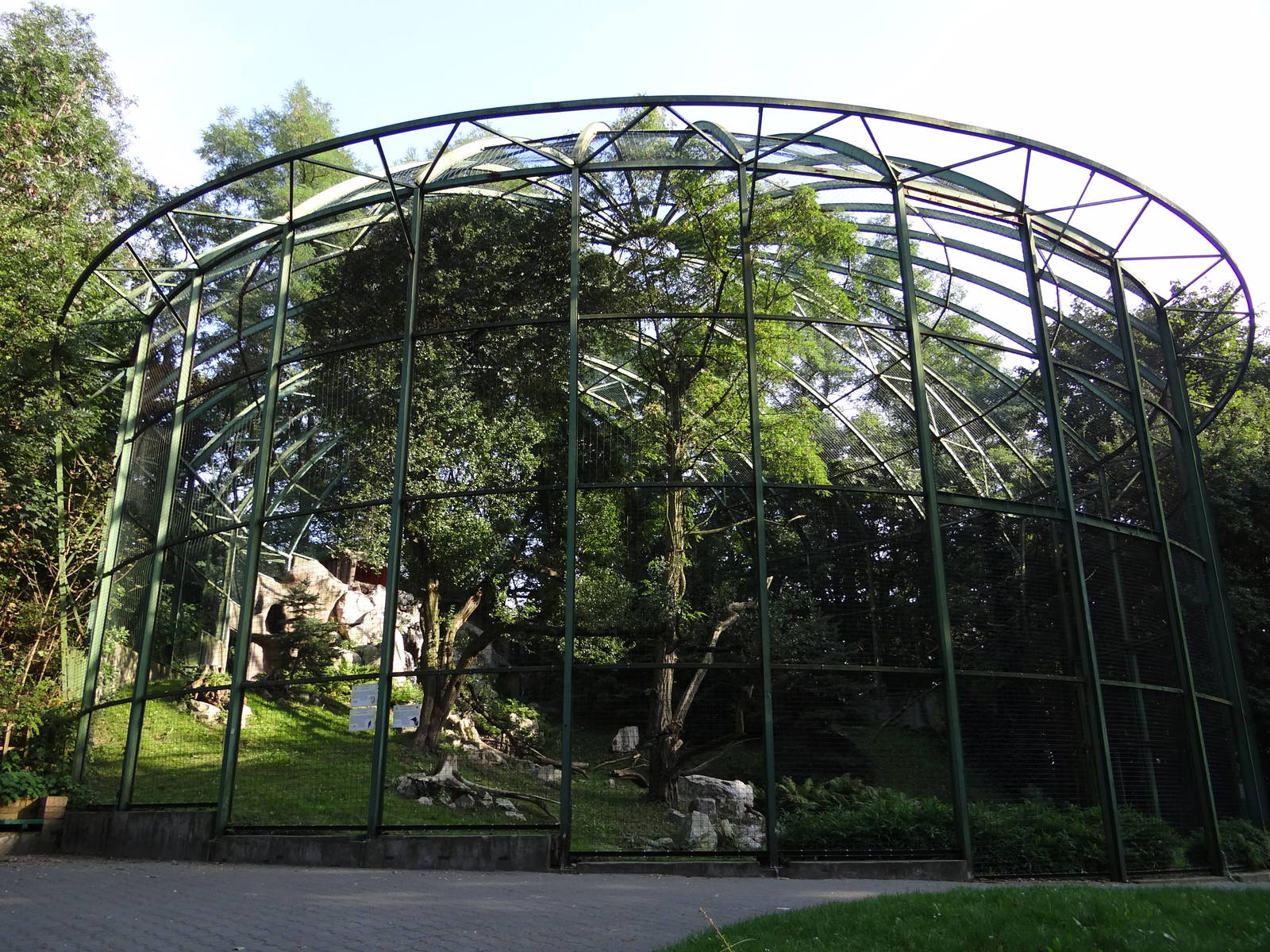 Big aviary for birds of prey