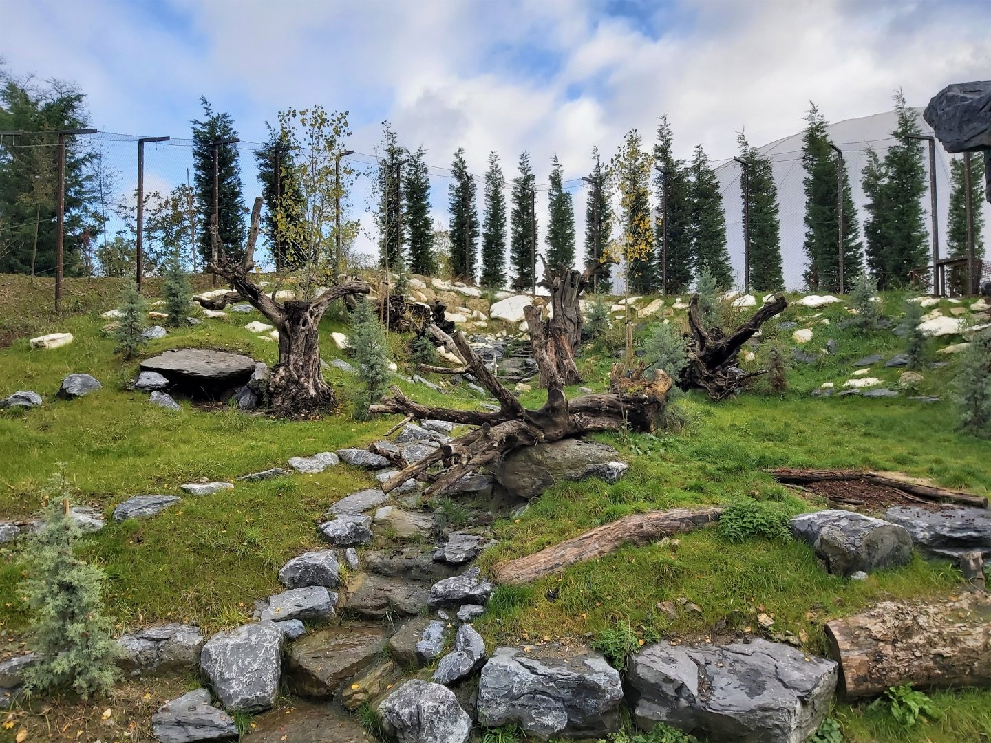Biggest part of the renovated snow leopard enclosure