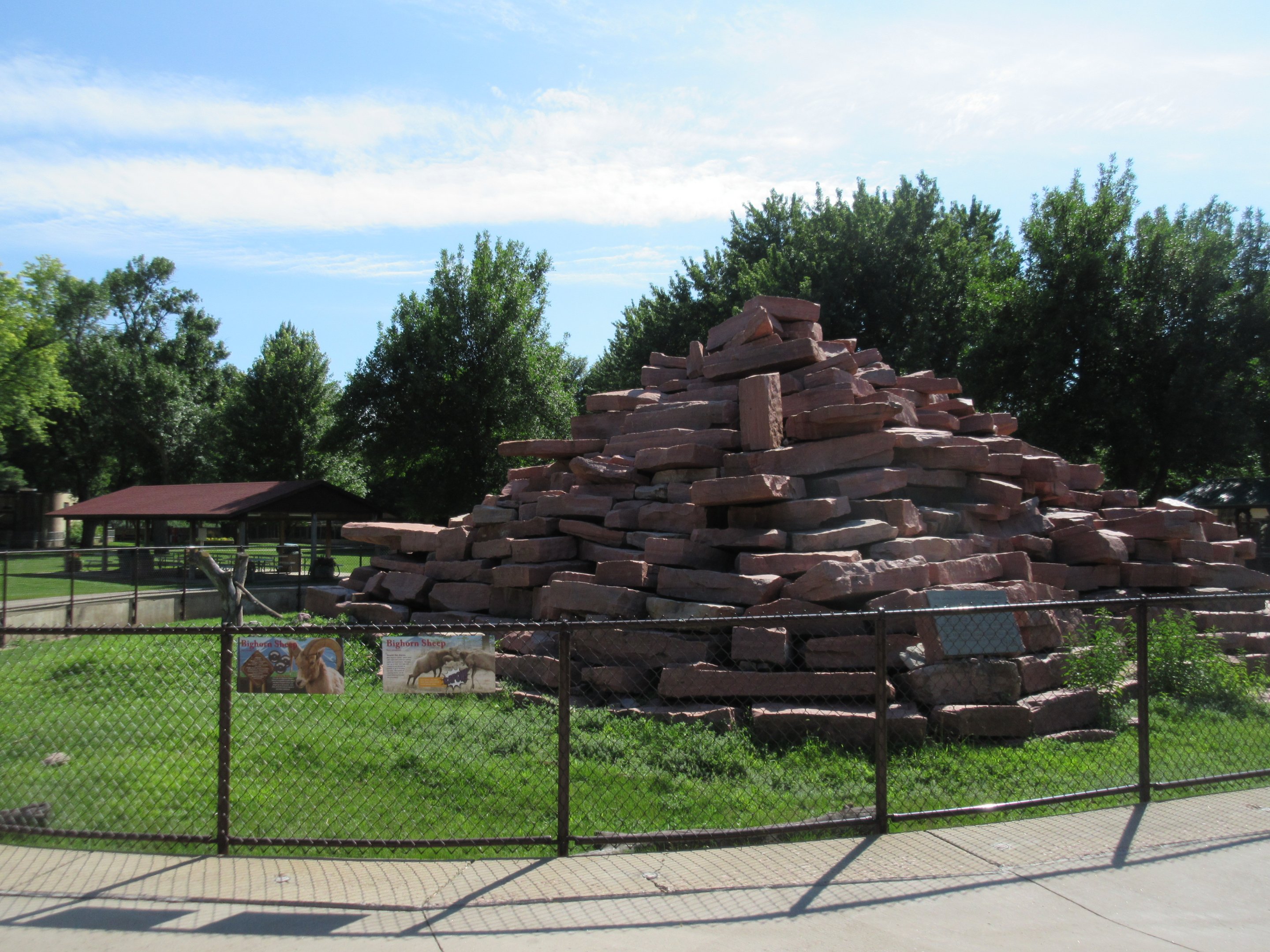 Bighorn Sheep Red Rock Mountain Exhibit (built in 1963)