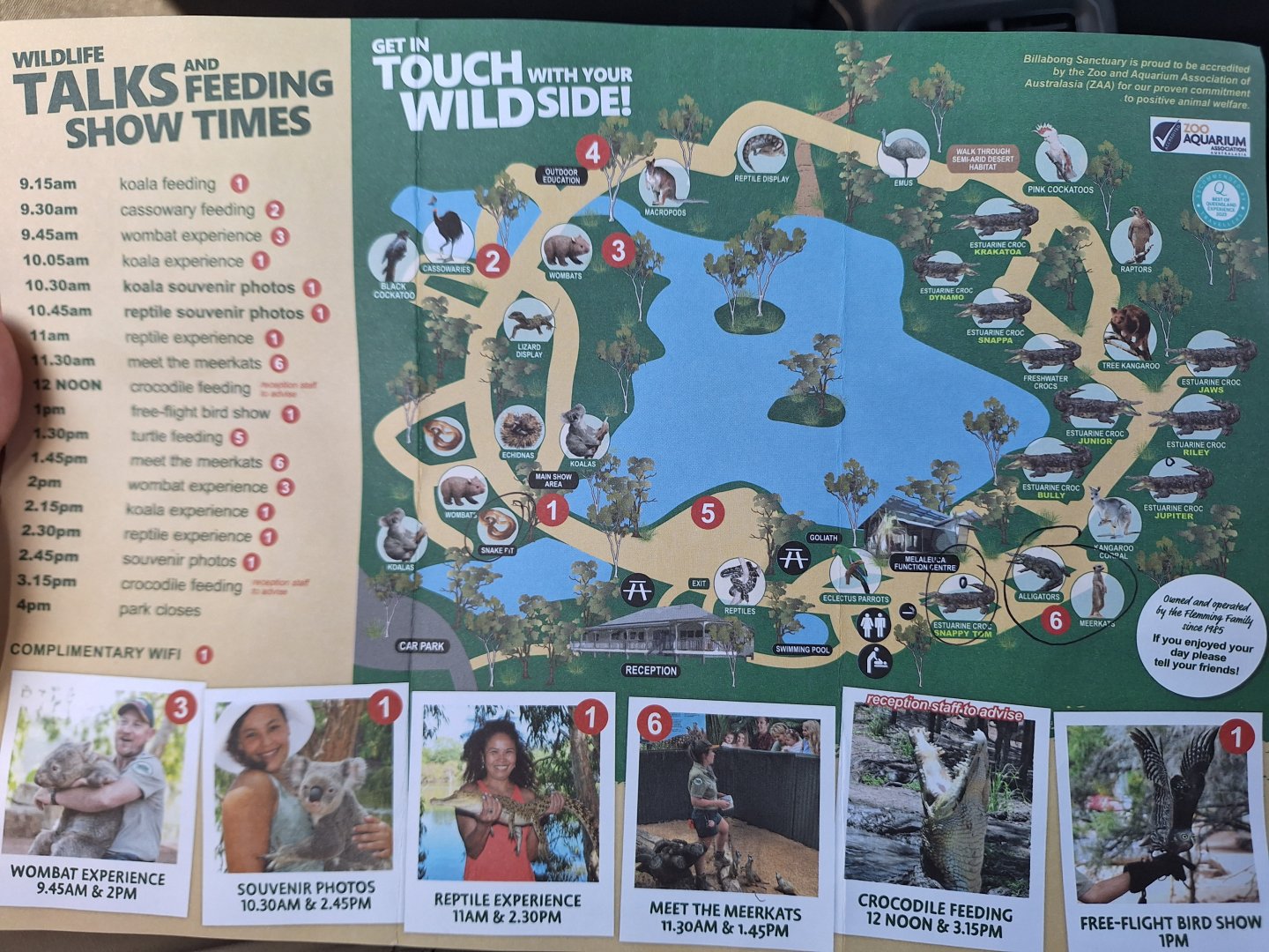 Billabong Sanctuary - Map