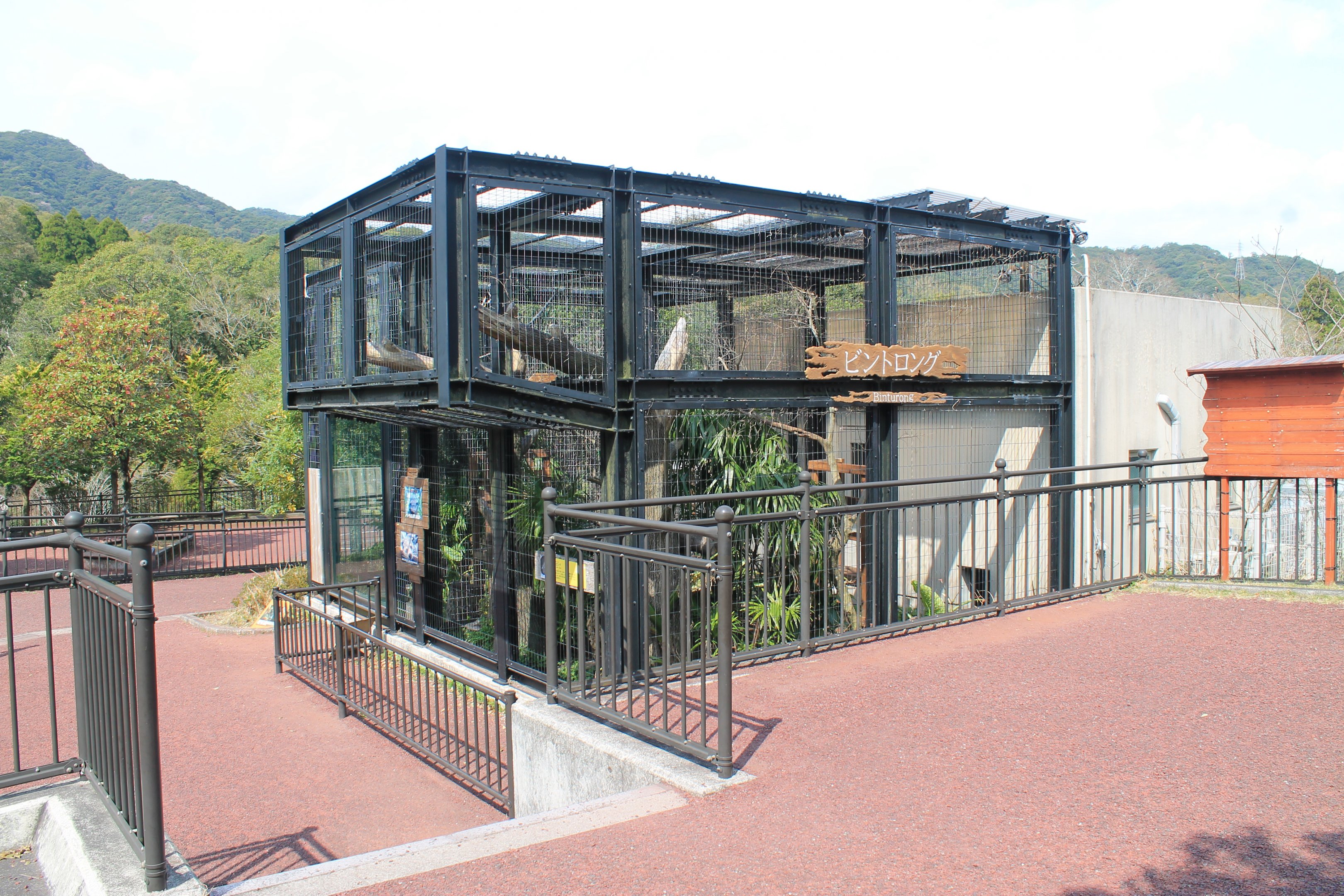 Binturong cages - Hirakawa Zoo (Kagoshima)