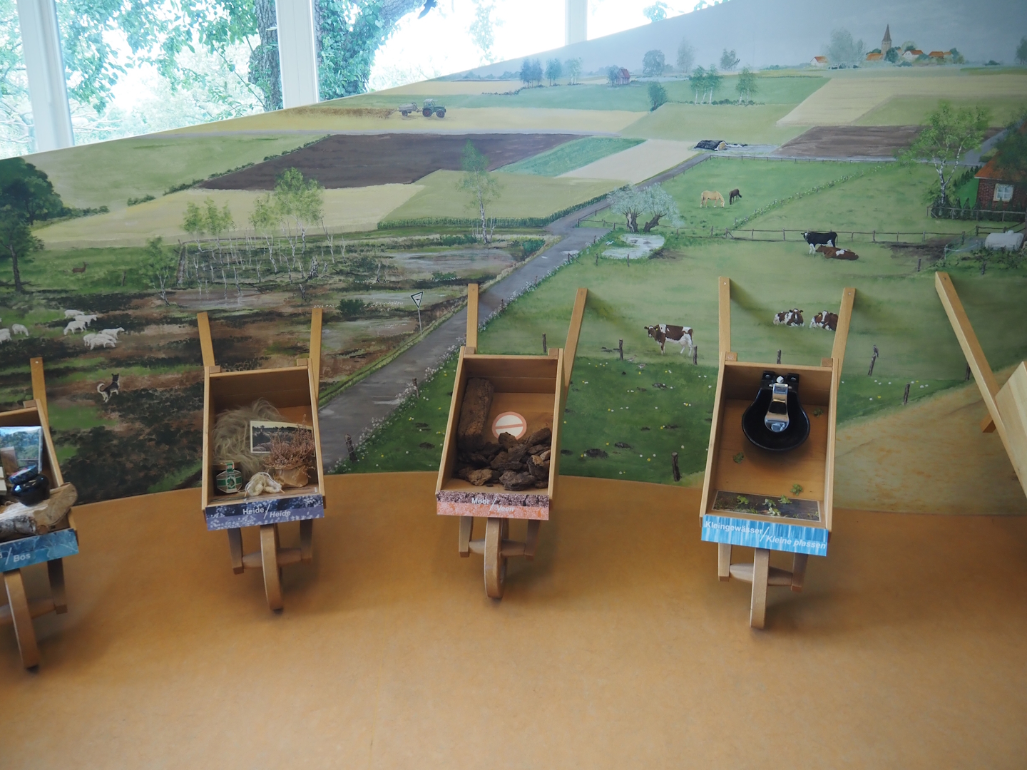 Biologischer Station Zwillbrocker Venn - Visitor and education center - Display of products from different habitats, 2025-05-26