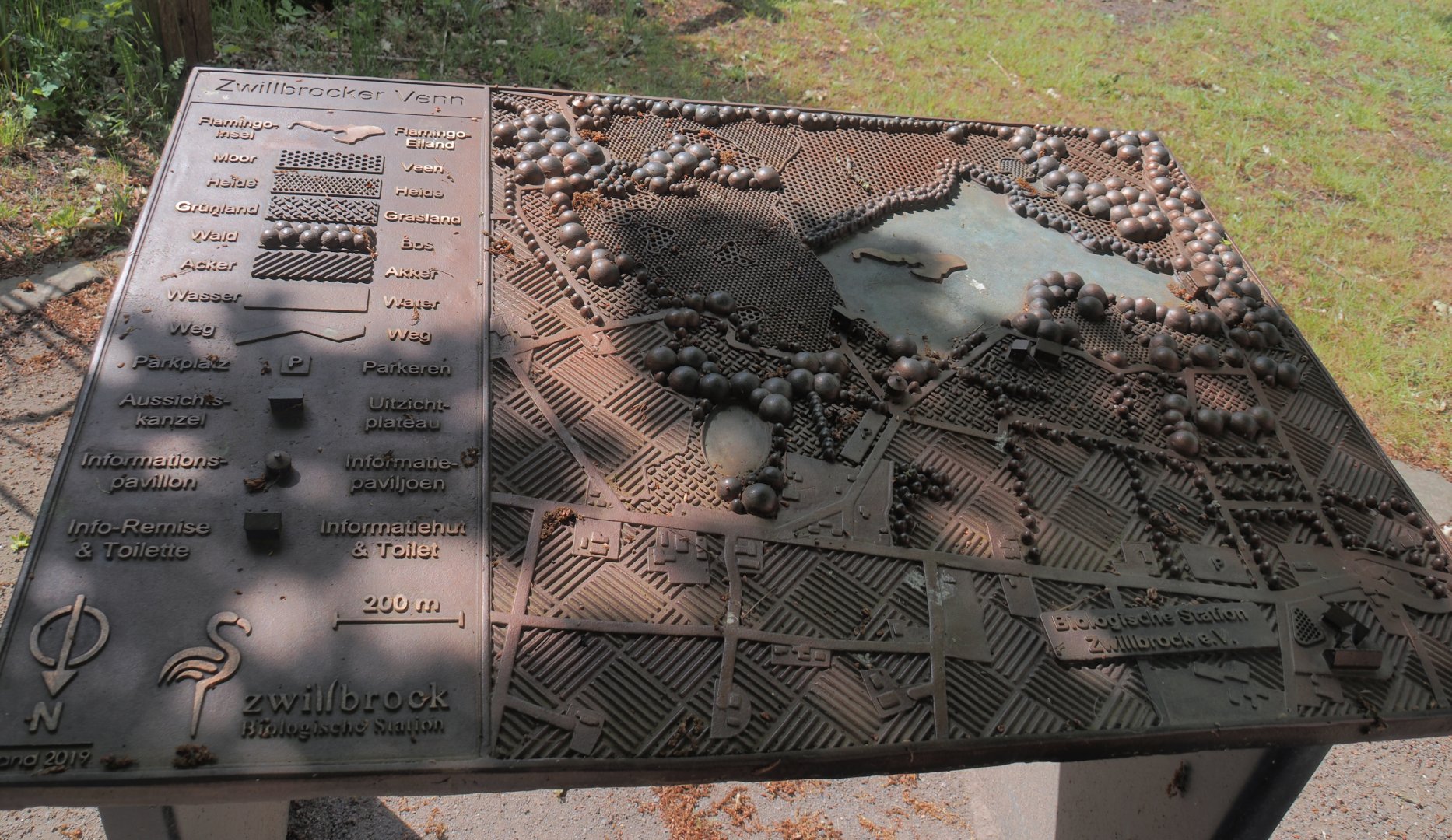 Biologischer Station Zwillbrocker Venn - Visitor and education center - Relief map, 2025-05-26