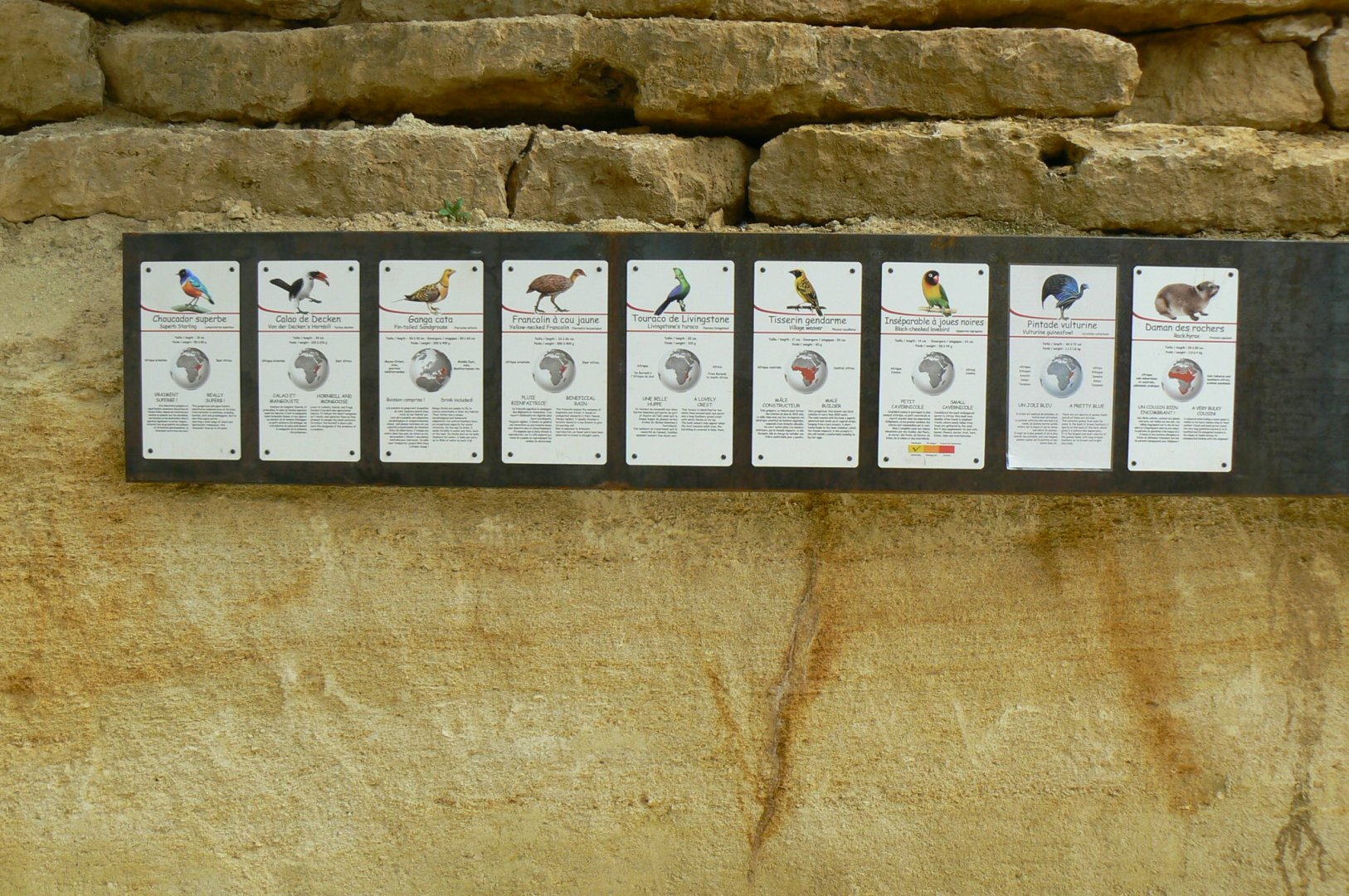 Bioparc Zoo de Doué - Species signage