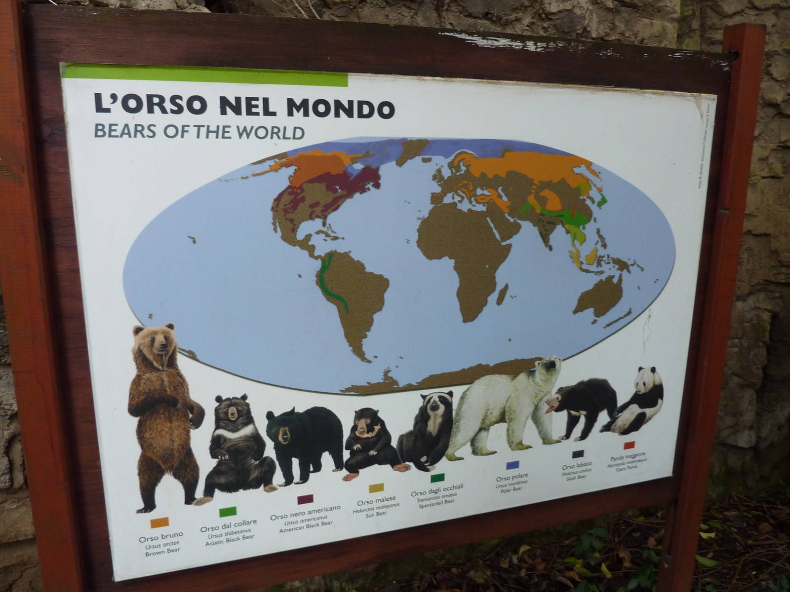Bioparco Roma - Bear signage