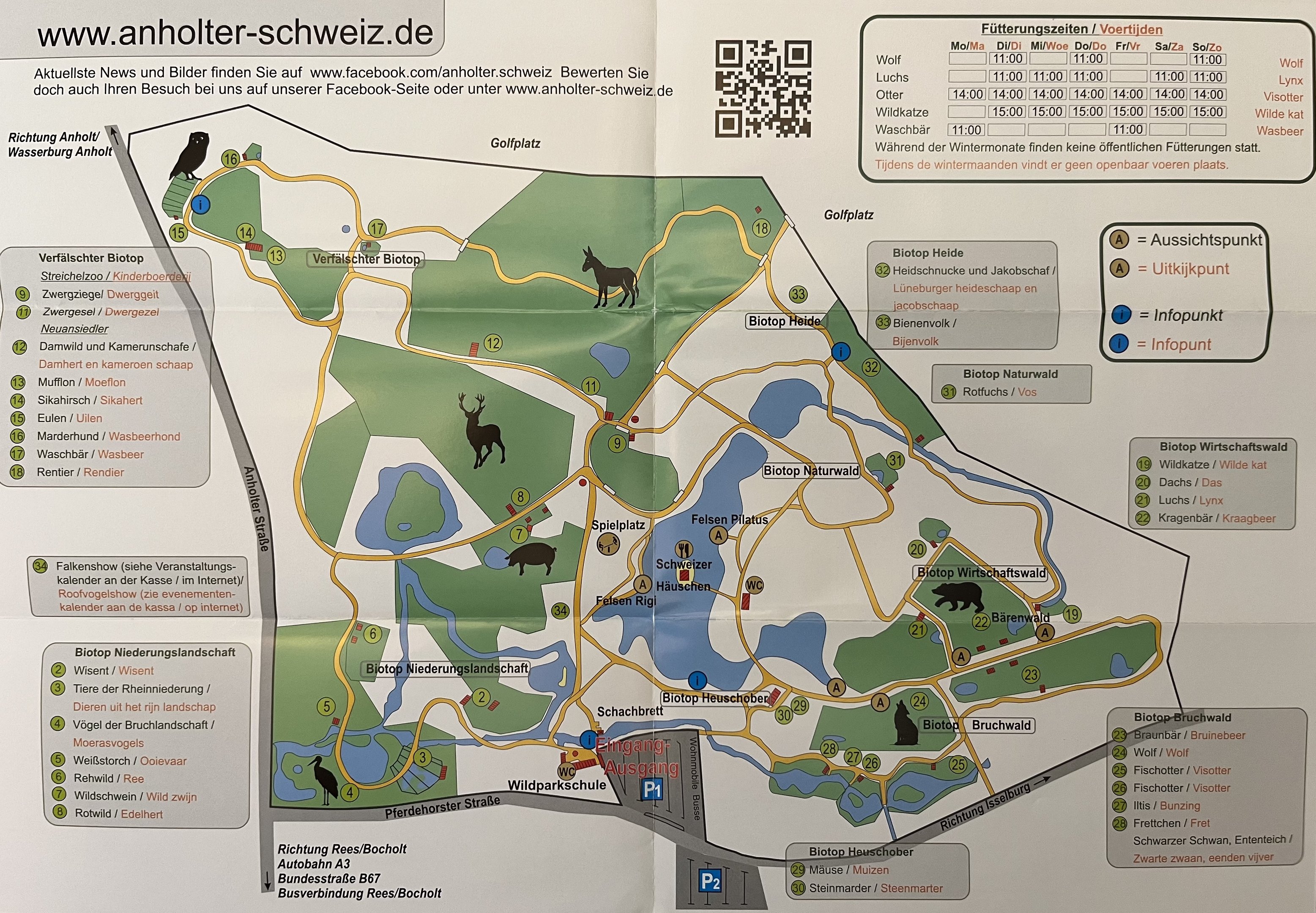Biotopwildpark Anholter Schweiz Map - undated