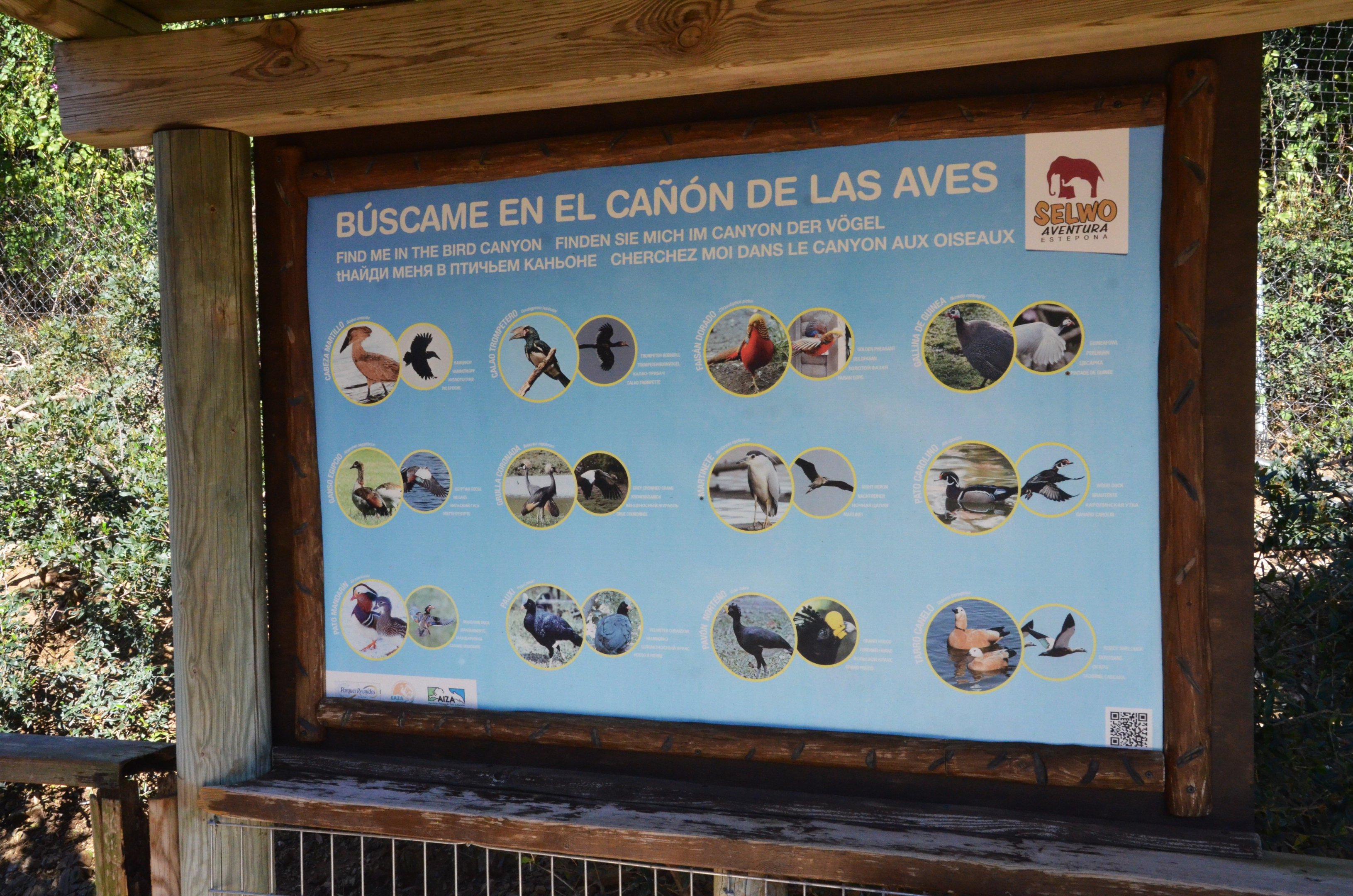 Bird Canyon Aviary Signage at Selwo Aventura, 13/03/19