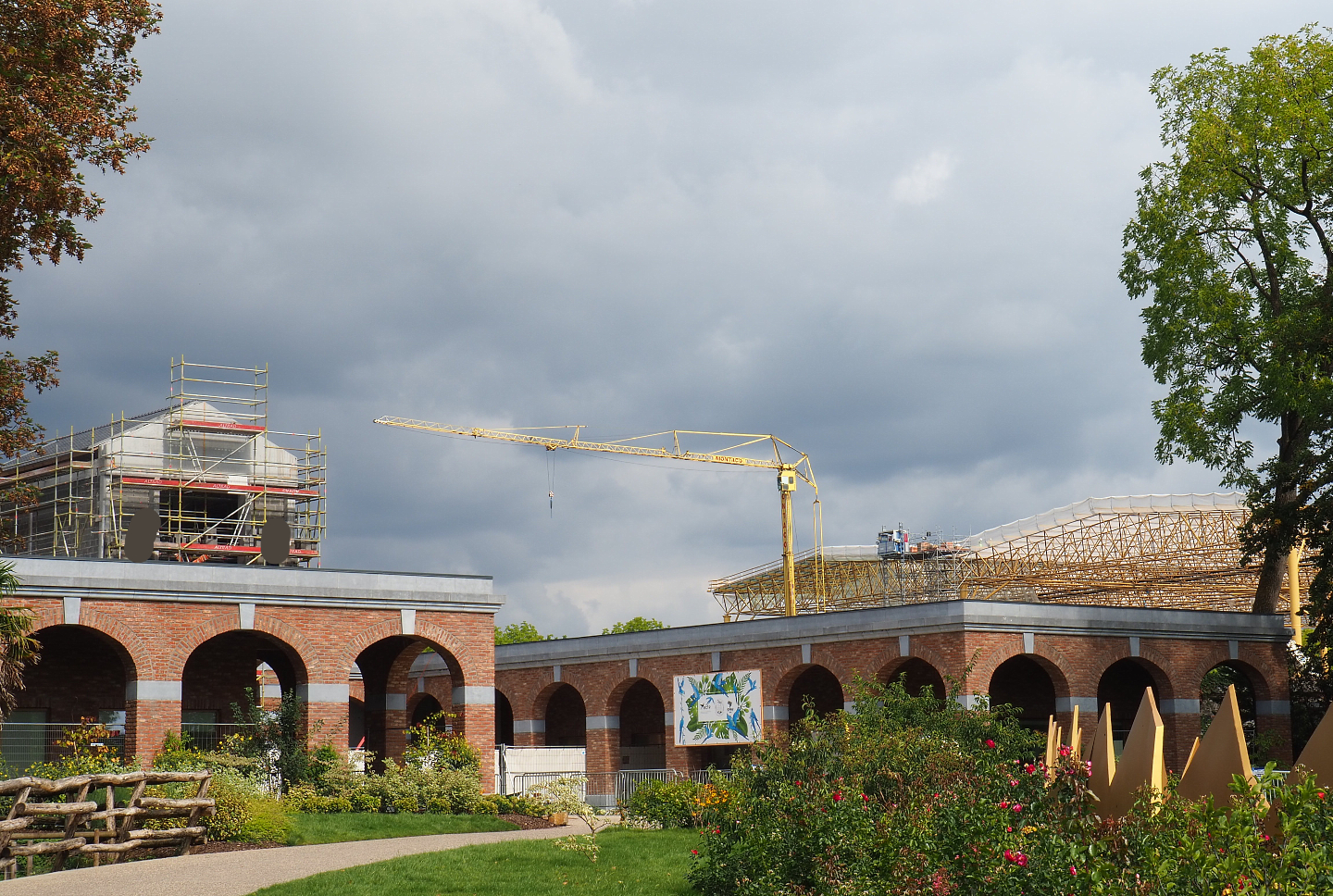 Bird conservation breeding center and New entrance and Sanctuary greenhouse construction sites, 2022-09-15