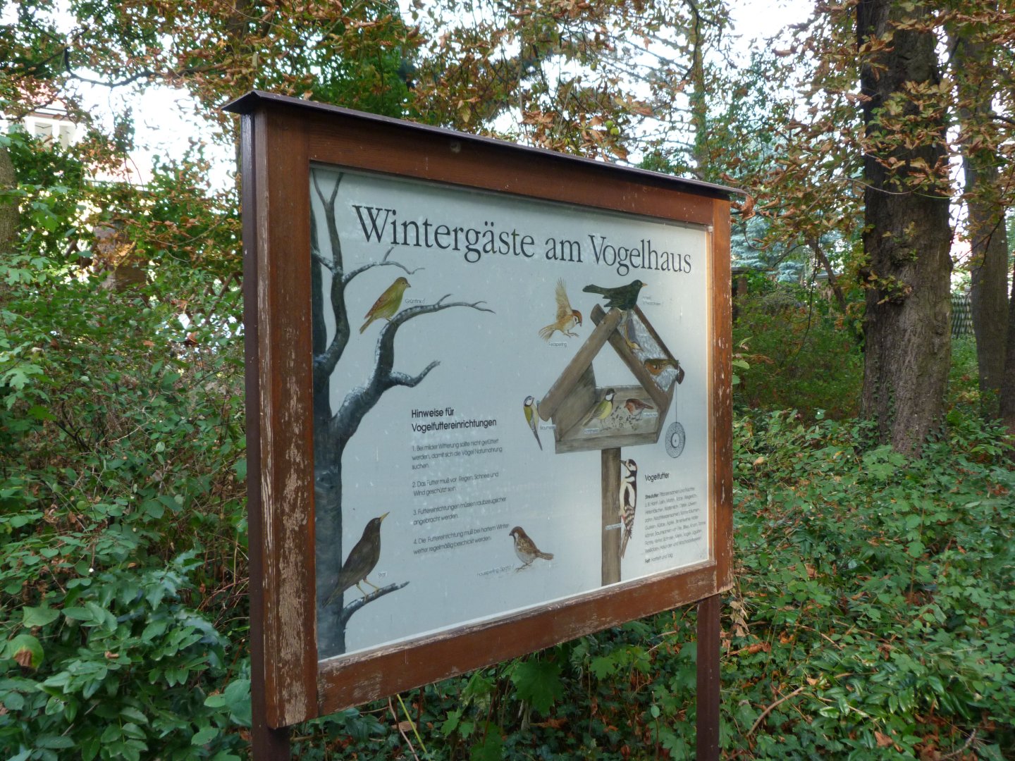 Bird feeder sign -Tierpark Berlin (2024)