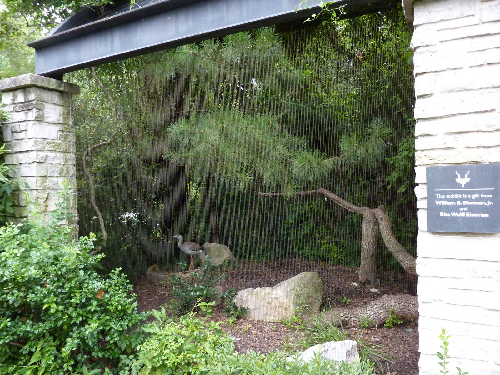 Bird Garden - Red-Legged Seriema Exhibit