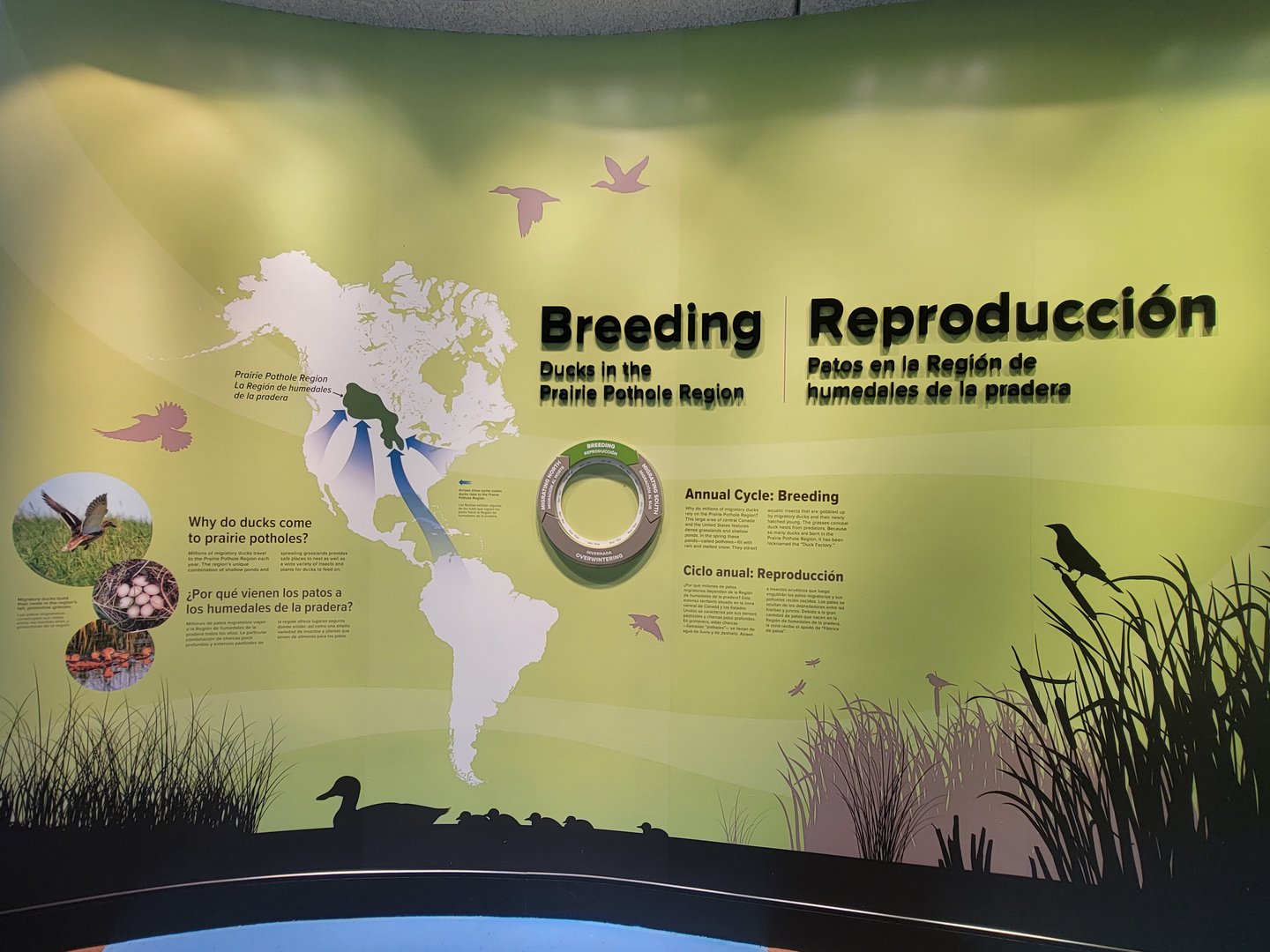 Bird House - Signage in the Prairie Pothole Aviary Entrance