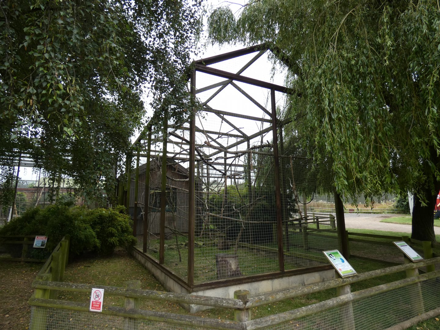 Black-and-white ruffed lemur enclosure