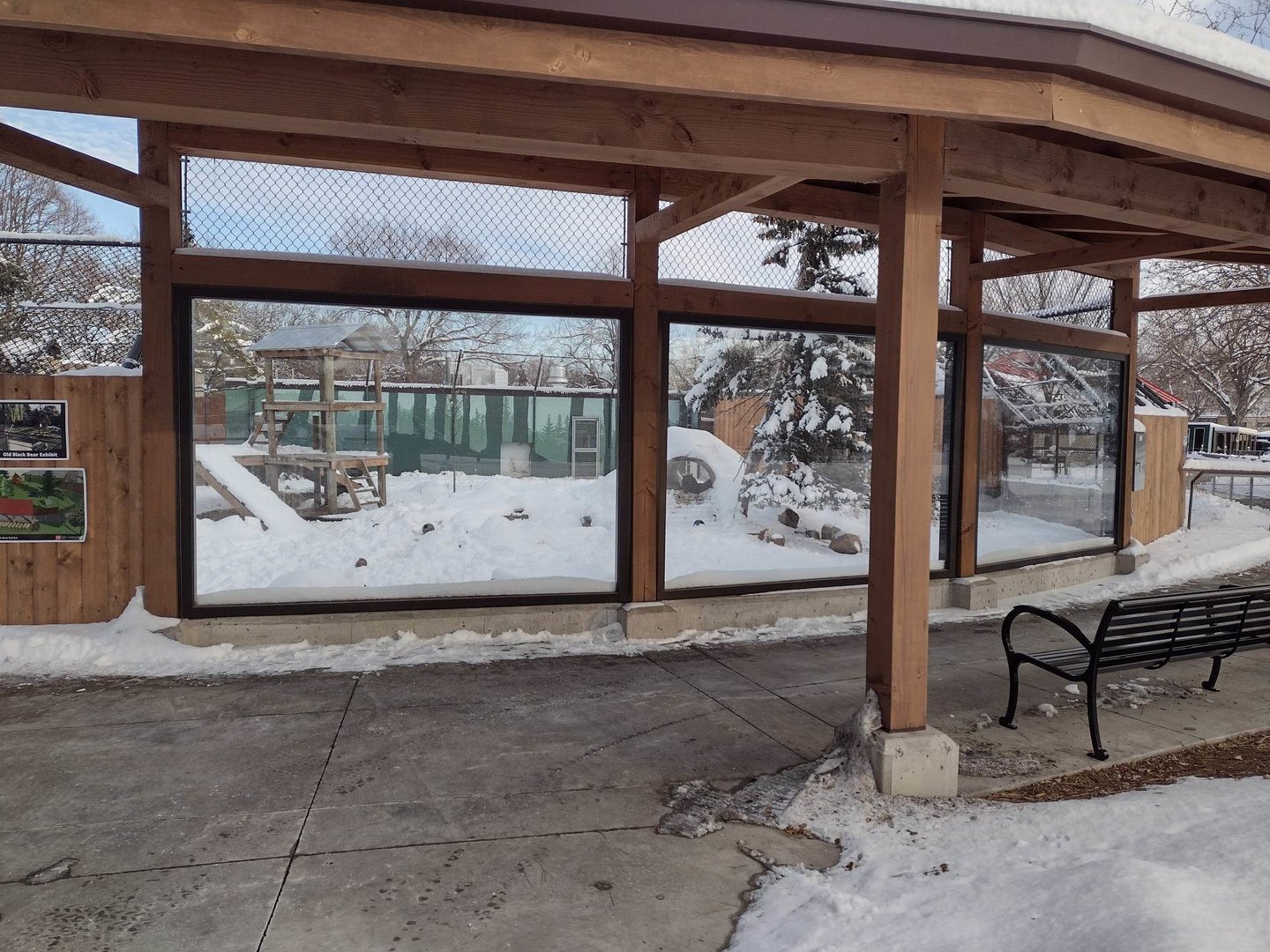 Black Bear Exhibit- Glass-viewing Structure