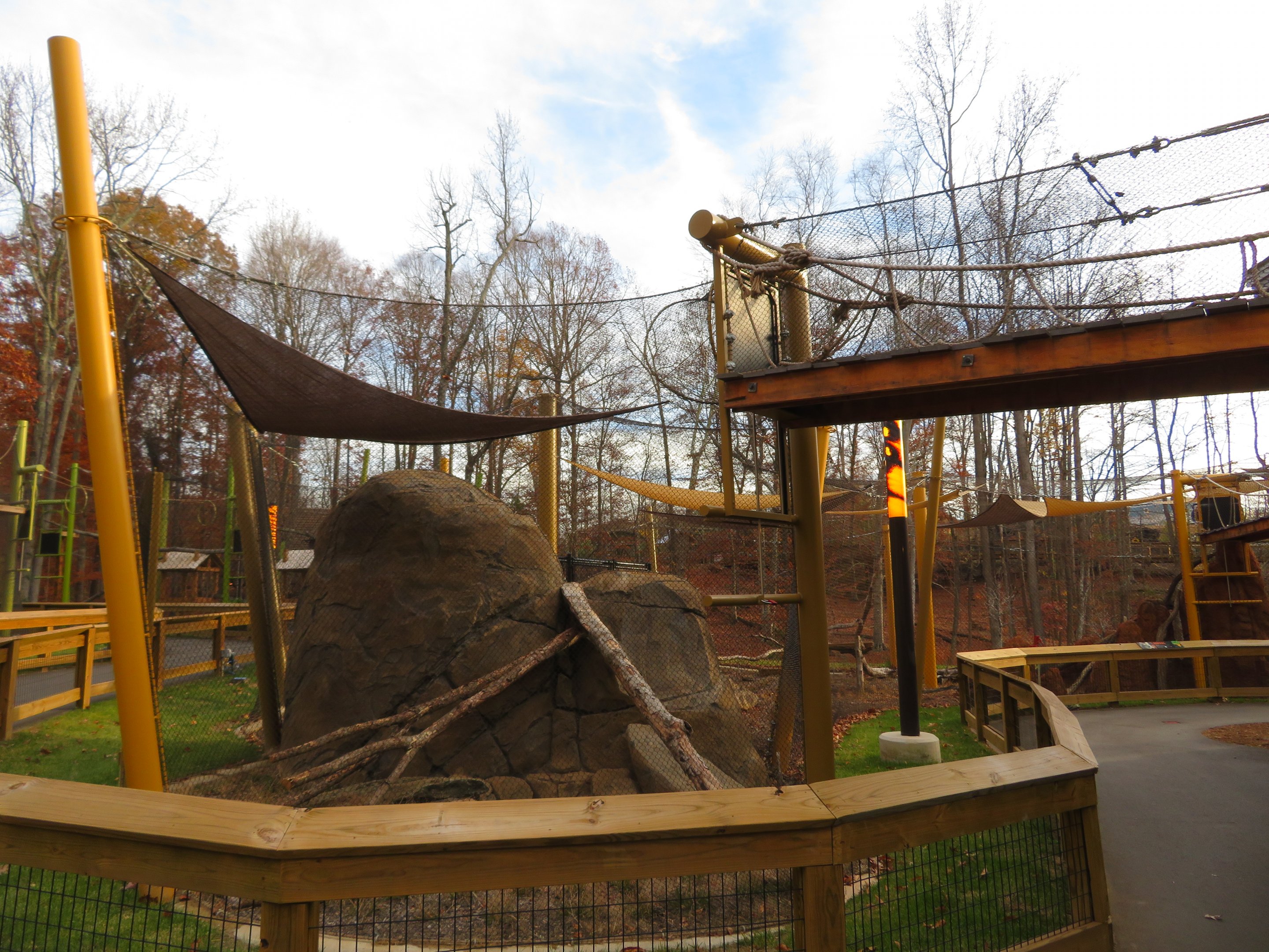 Black-footed Cat Outdoor Enclosure and Overhead Walkway