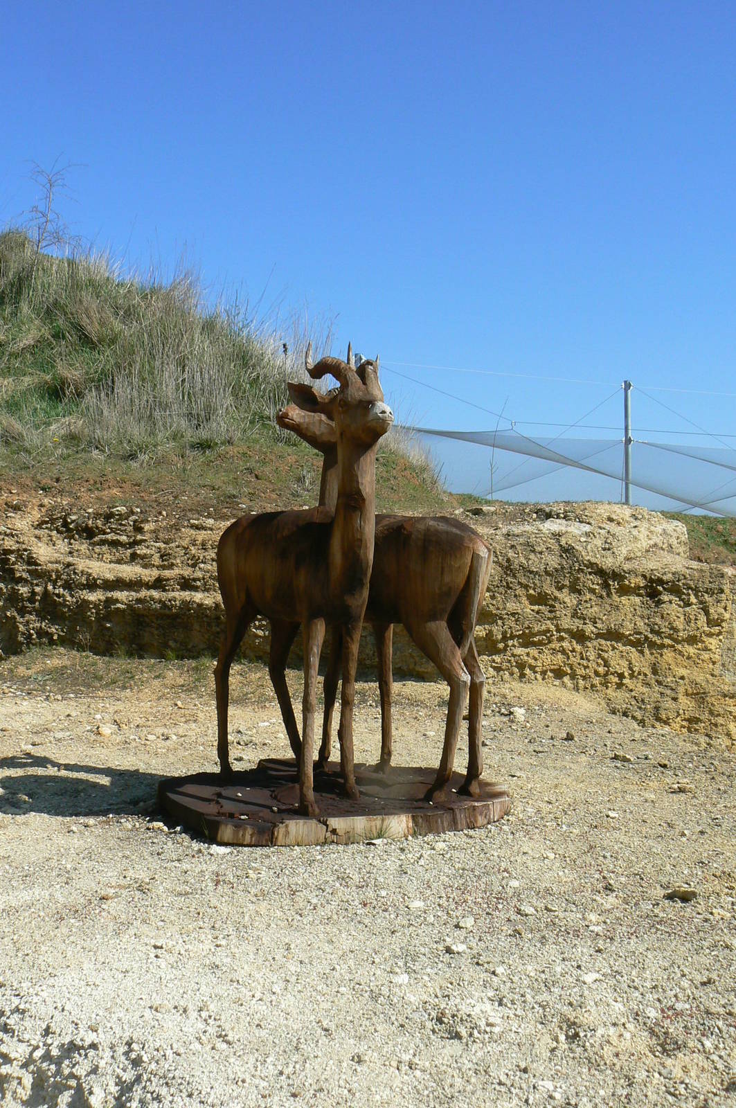 Black rhinos canyon - Gazelles statue