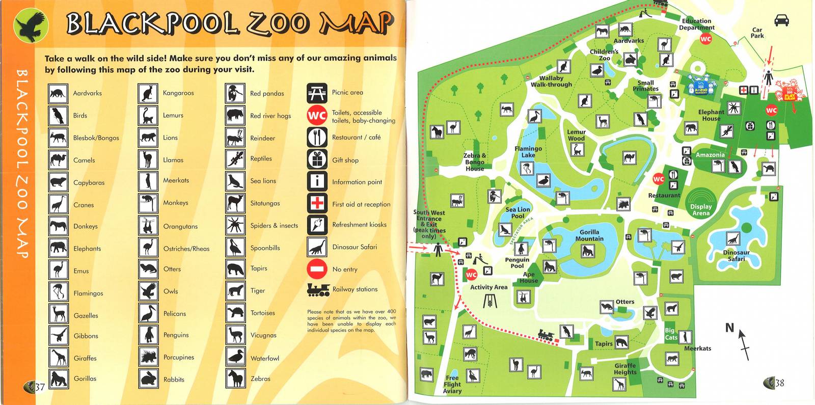 Blackpool Zoo Map