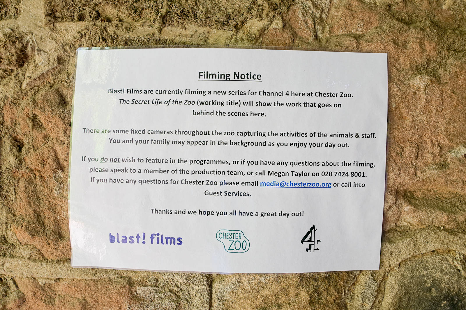 Blast! Filming Notice - 10/07/2015