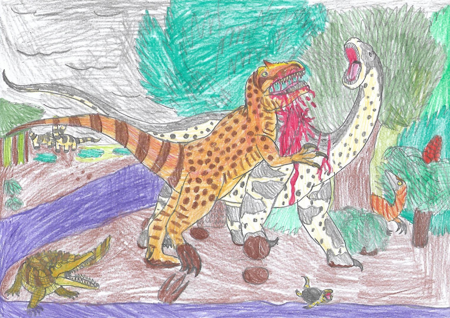 Blood on the riverbed