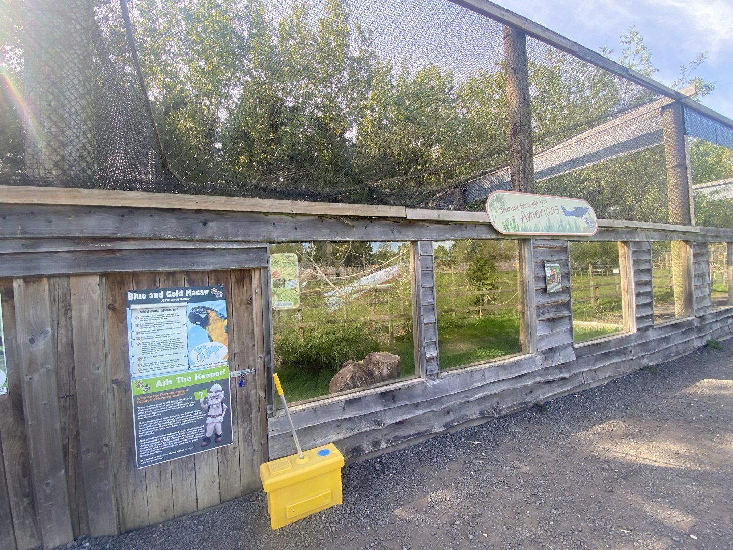 Blue and yellow macaw aviary 280425