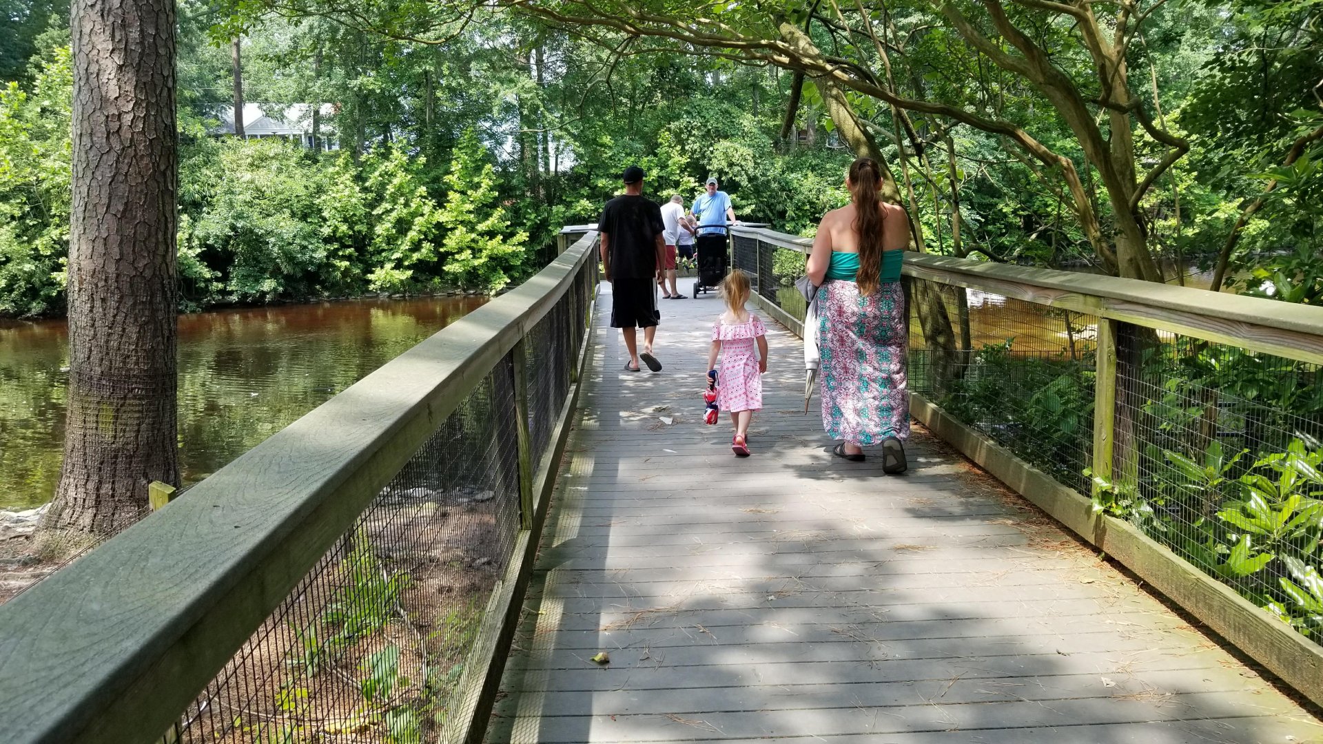 Boardwalk to waterway
