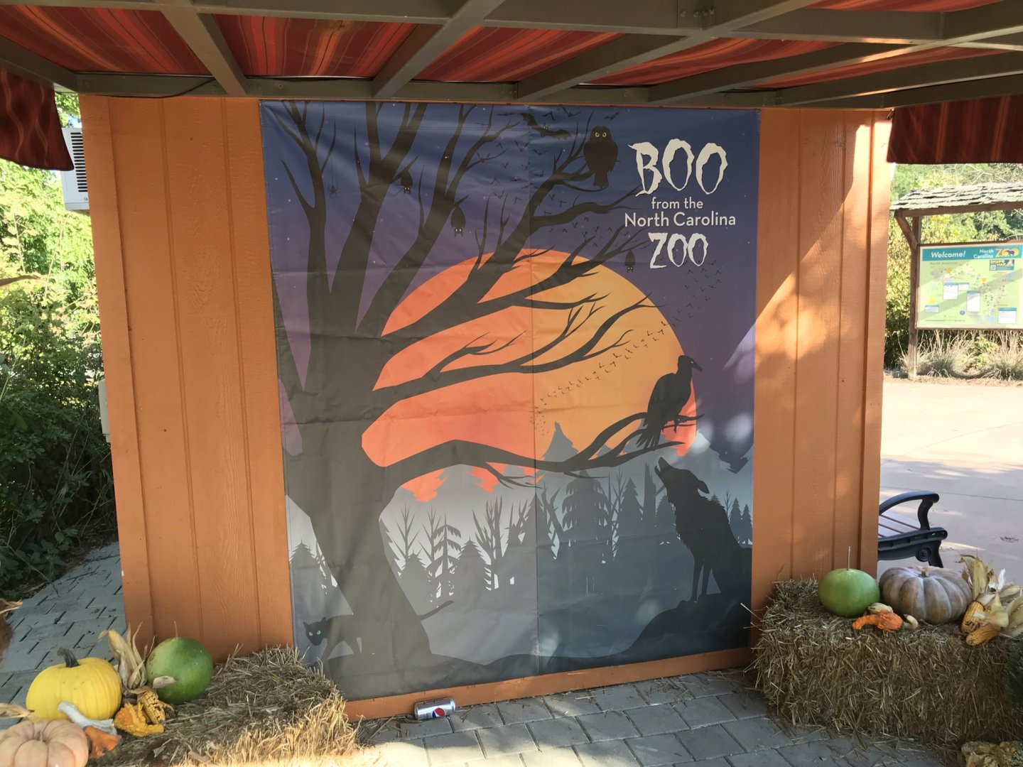 "Boo at the Zoo" photo backdrop