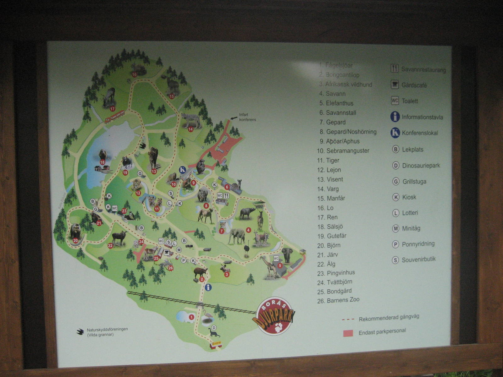 Borås Zoo - Map