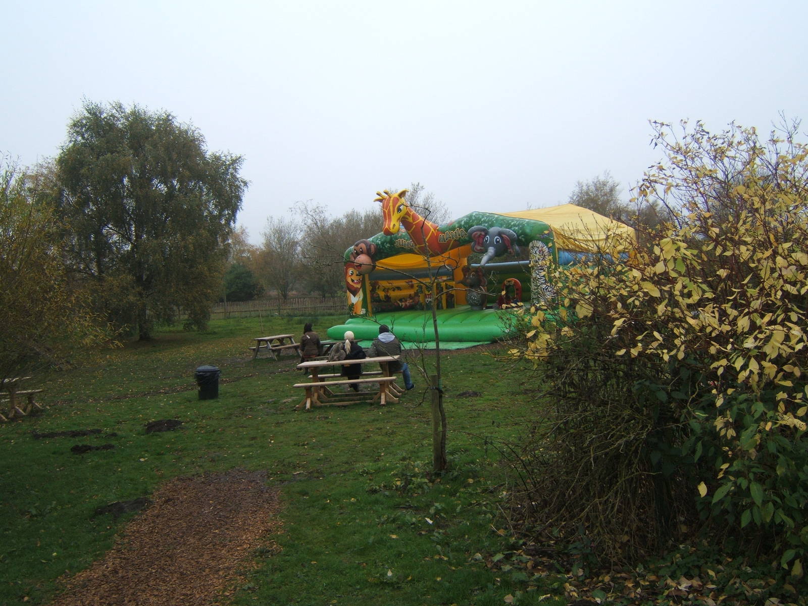 Bouncy Castle on what used to be a waterfowl enclosure