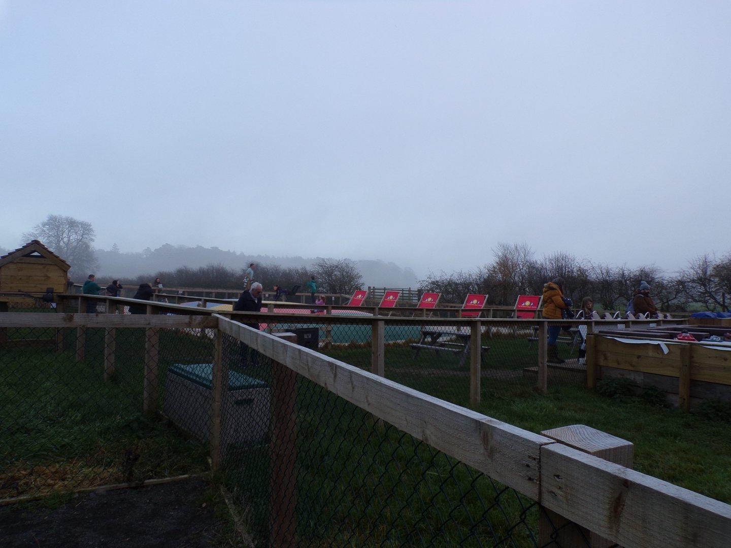 Bouncy castle where the reindeer enclosure was
