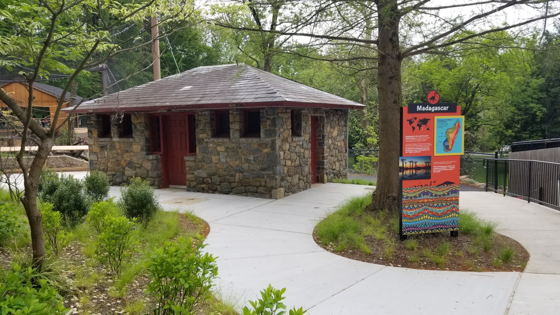 Brandywine Zoo - Bathrooms, Madagascar sign