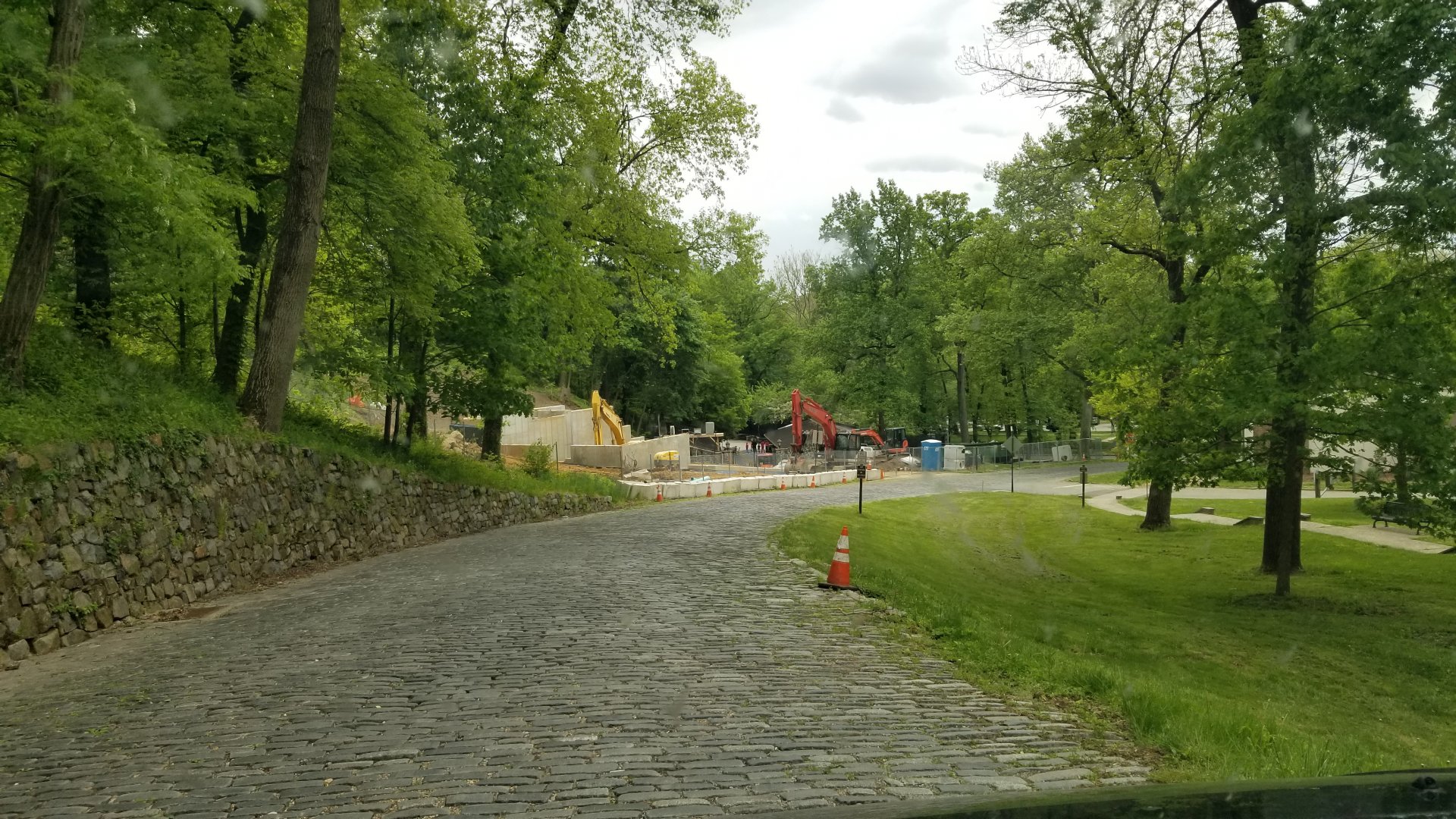 Brandywine Zoo - View of construction from main road to zoo