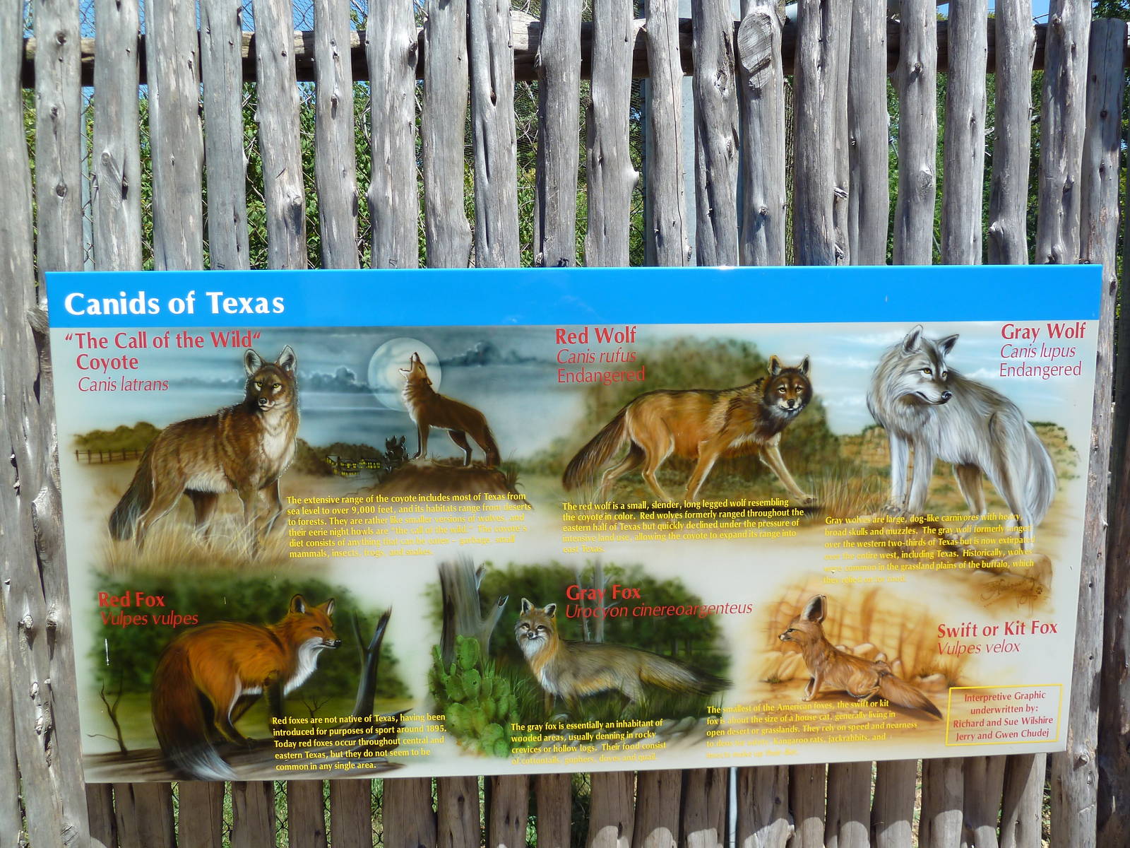 Brazos River Country - 6 Canids Of Texas Sign