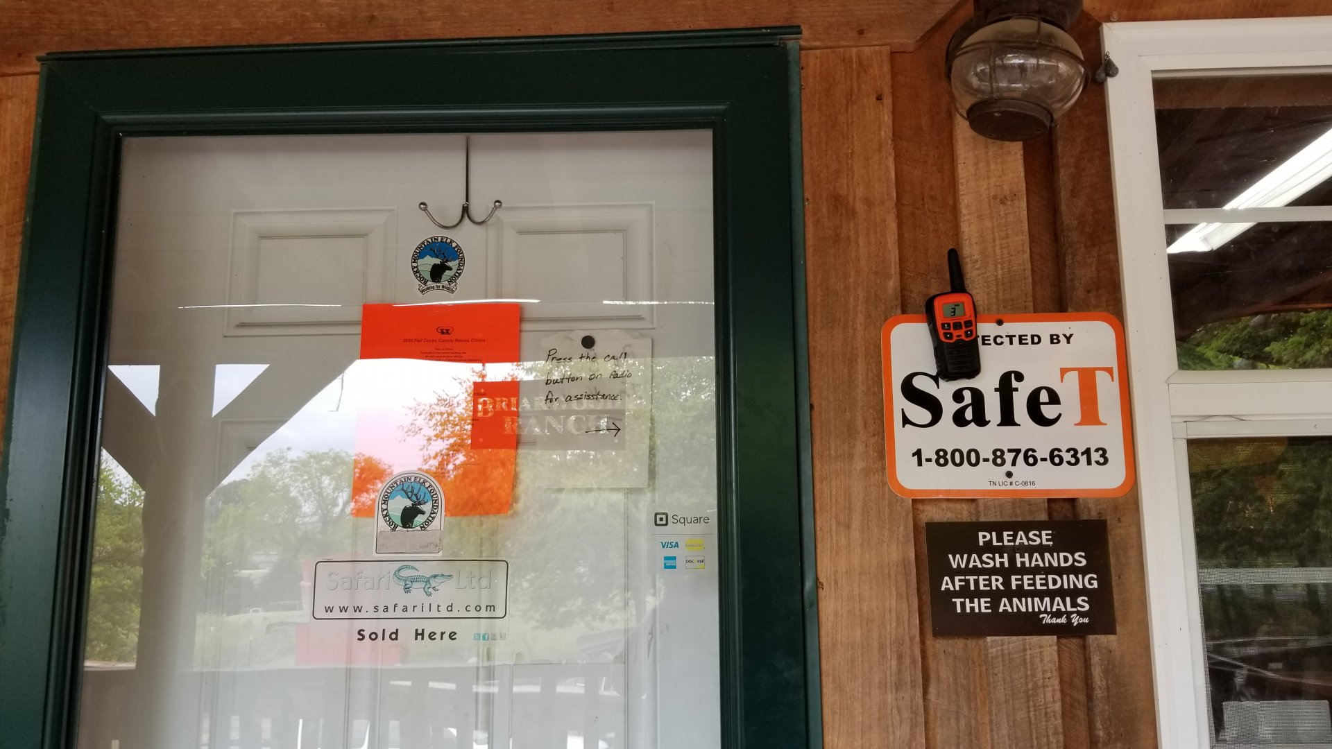 Briarwood Ranch SP - Building door; use radio to let them know you're there