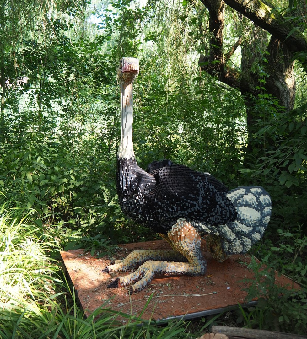 Brick Safari temporary summer event -Lego Ostrich, 2023-07-08