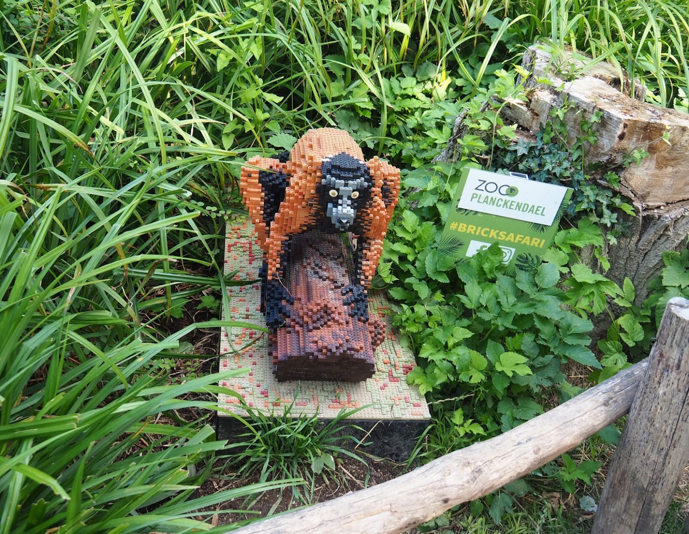 Brick Safari temporary summer event - Lego red ruffed lemur, 2023-07-26