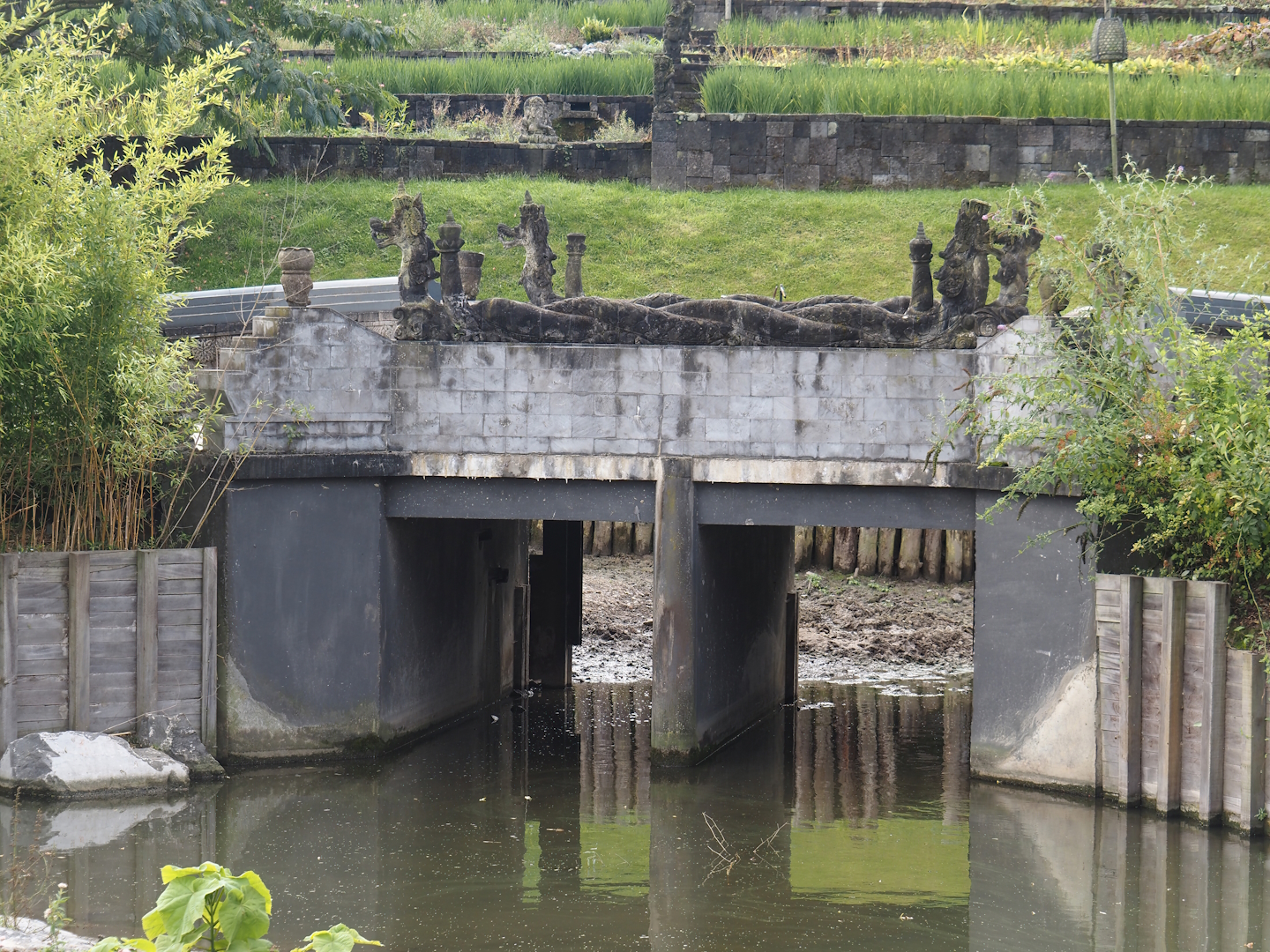 Bridge and tunnel between section of the water buffalo exhibit, 2024-09-17