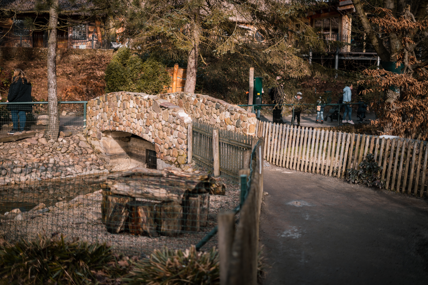 Bridge between the nutria and raccoon enclosure