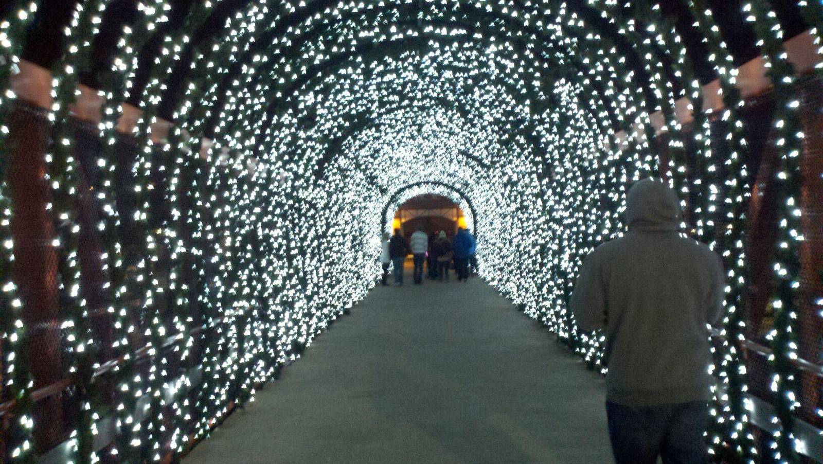 Bridge from Entrance to Exit during the Festival of Lights