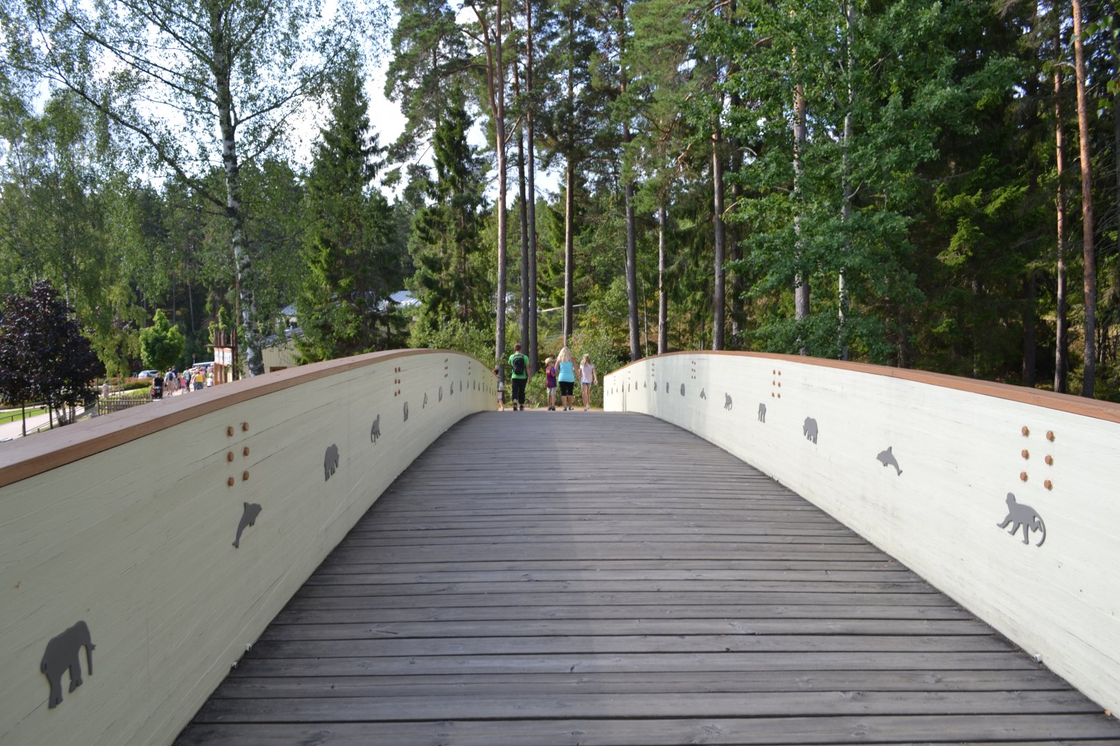 Bridge leading from parking to entrance at Kolmården