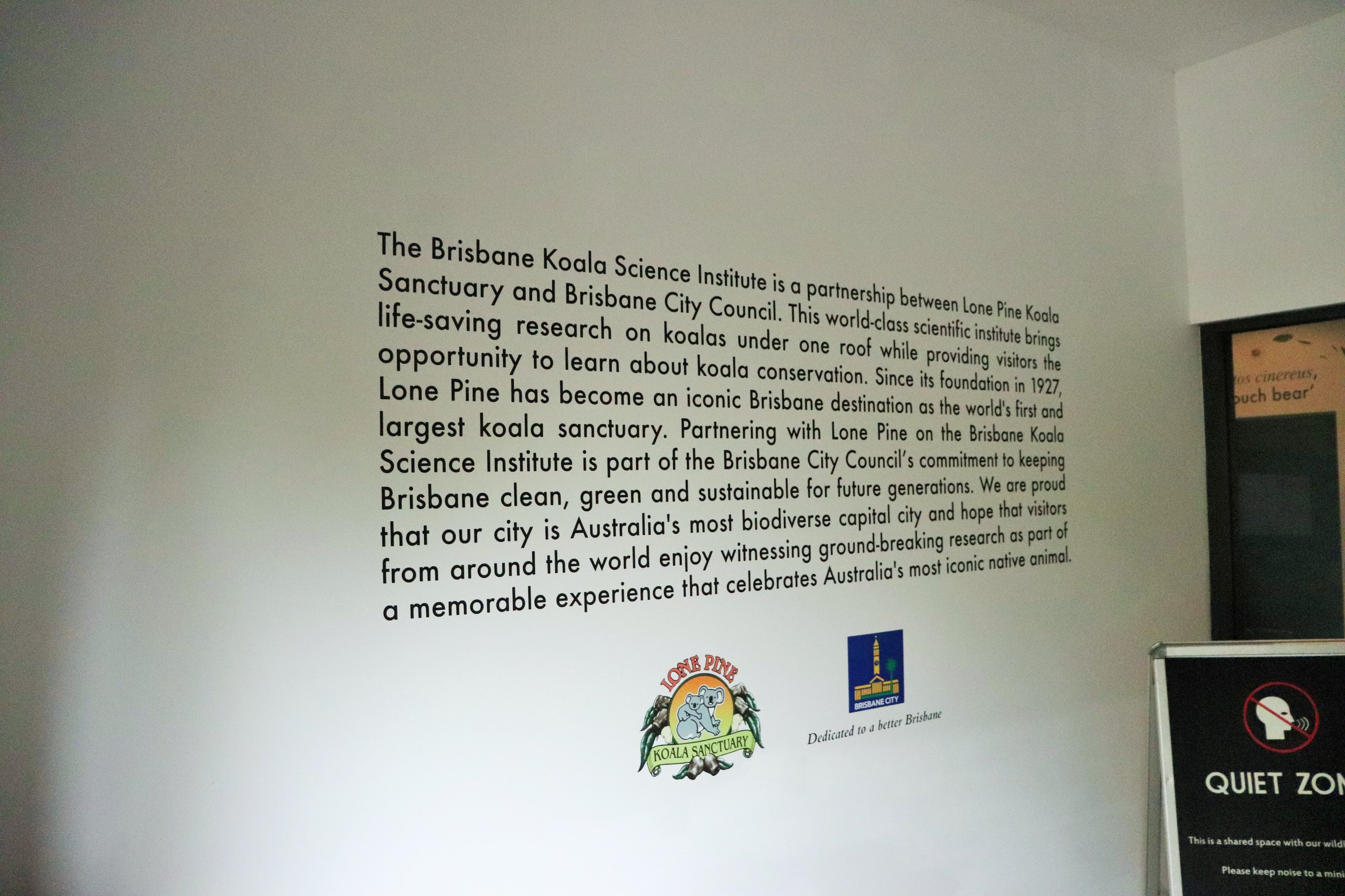 Brisbane Koala Science Institute - Sign